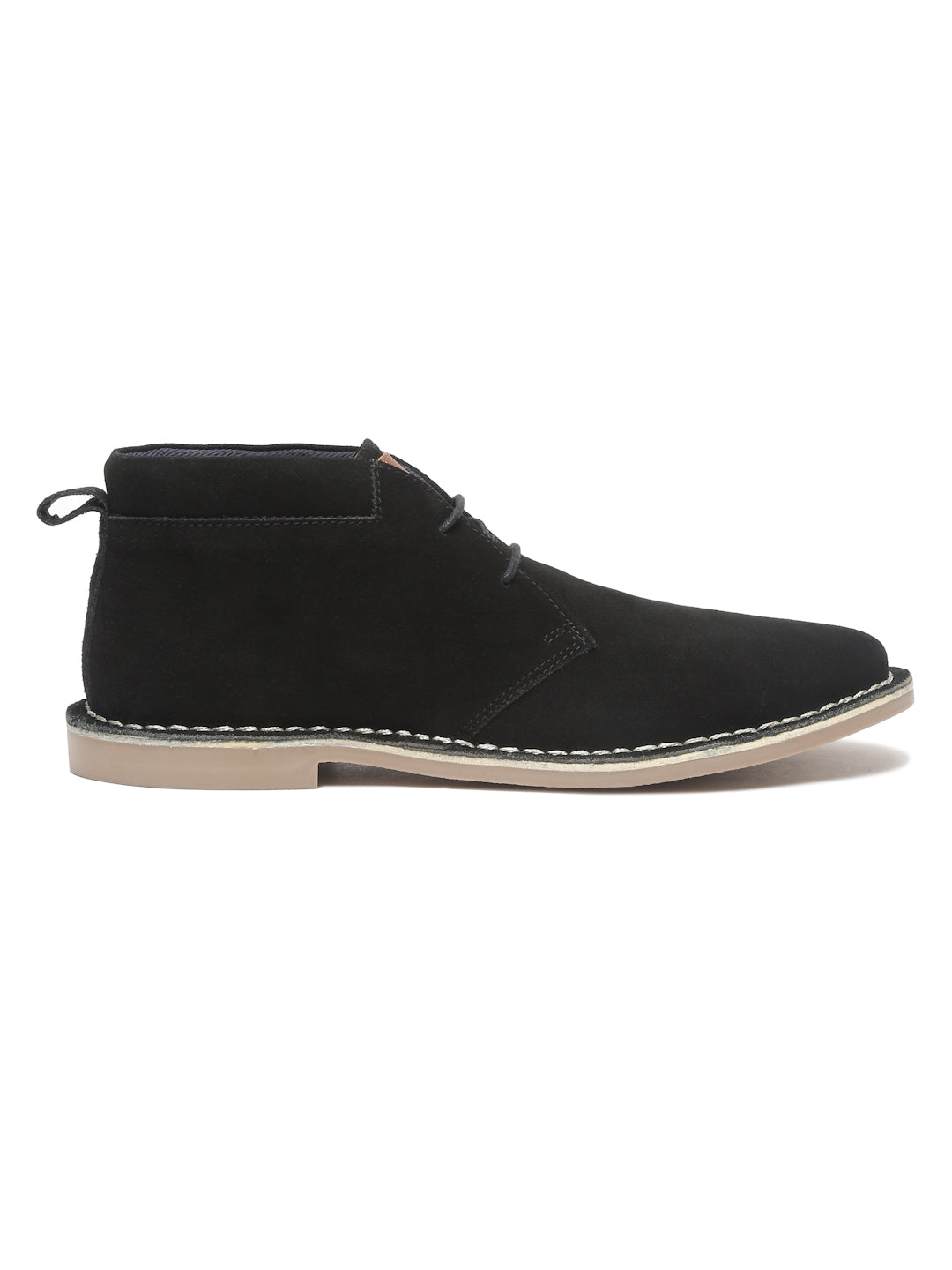 Obsidian Black Italian Suede Leather British Stitch Down Chukka Boots