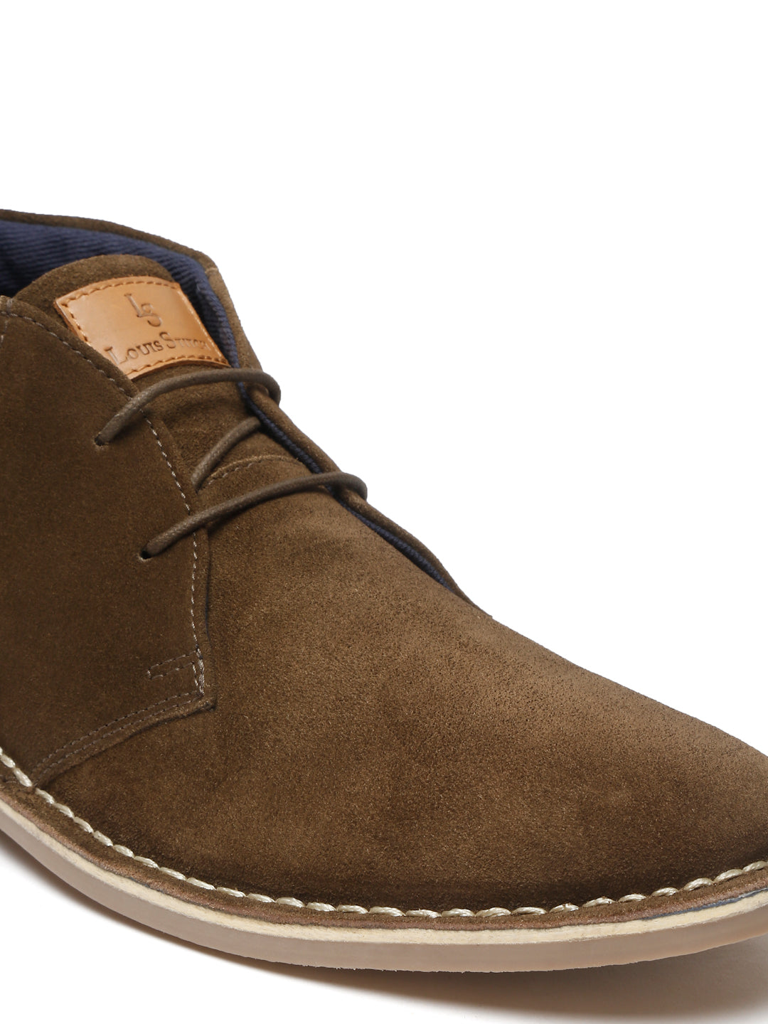 Olive Green Italian Suede Leather British Stitch Down Chukka Boots