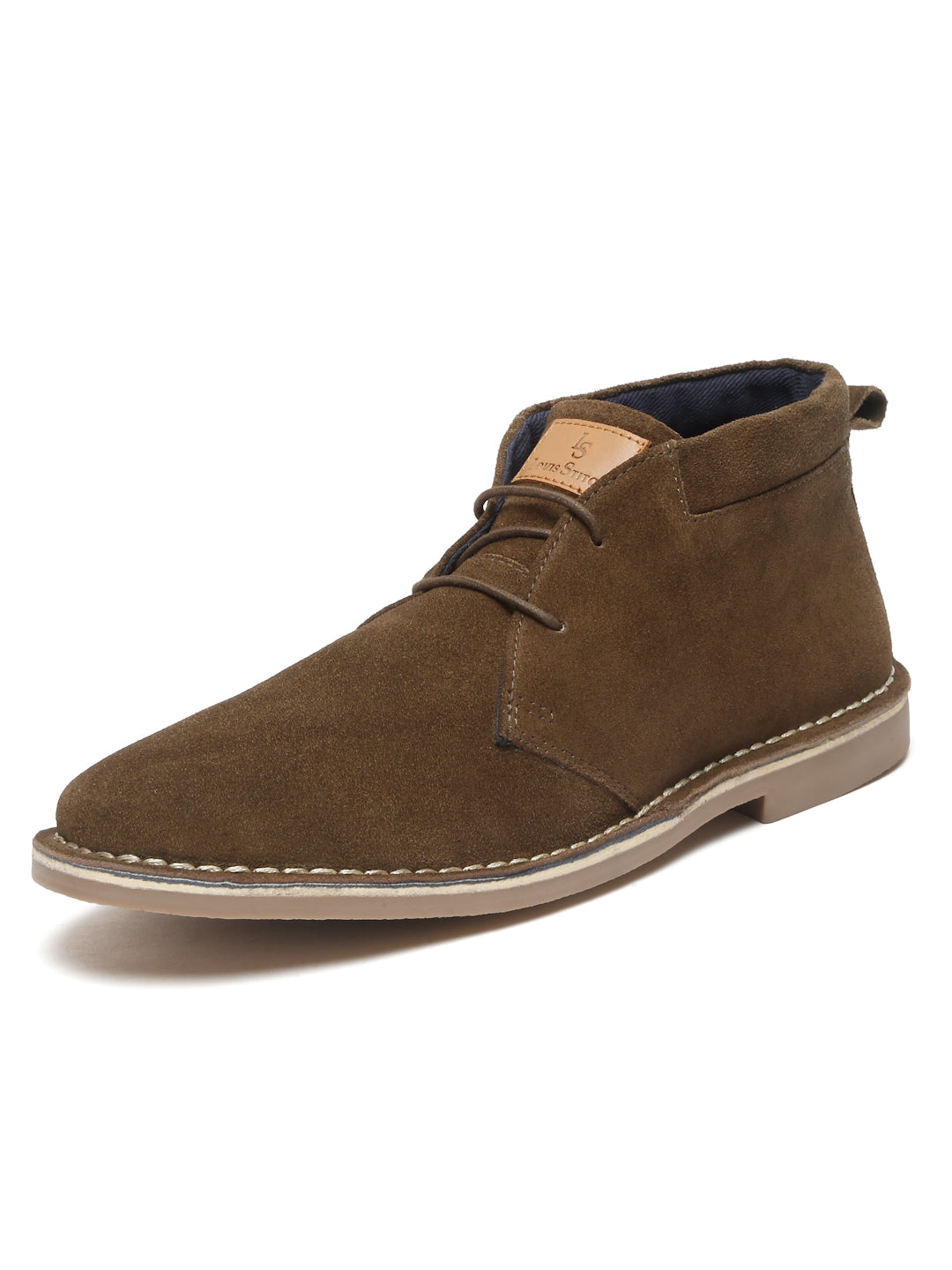 Olive Green Italian Suede Leather British Stitch Down Chukka Boots