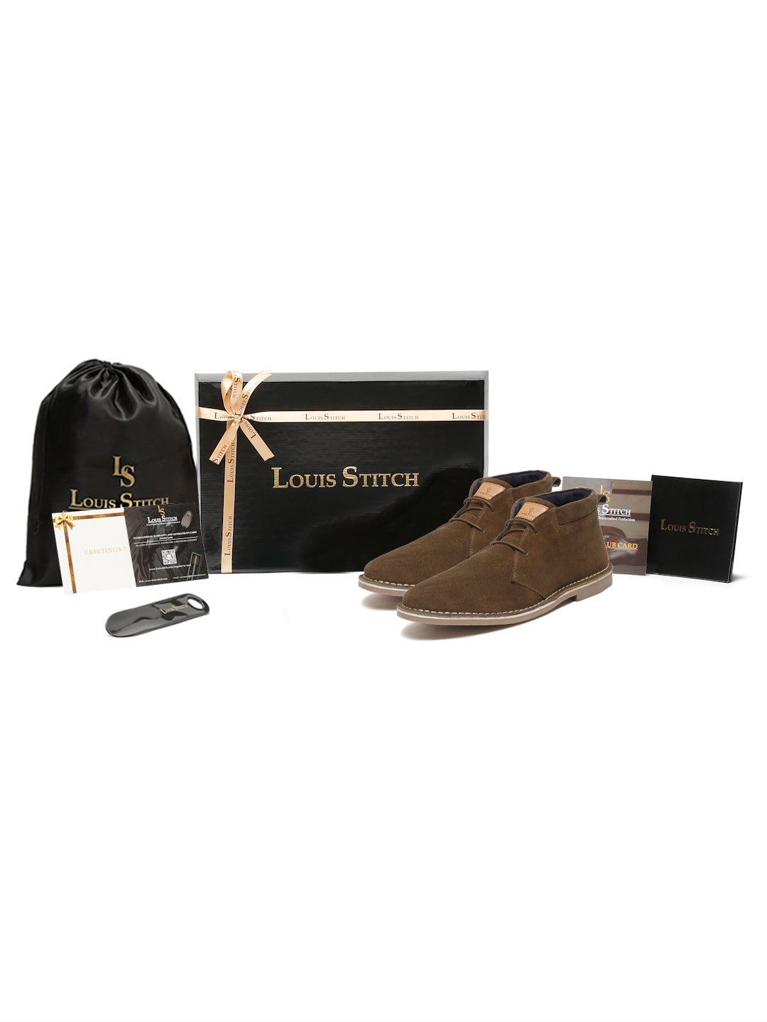 Olive Green Italian Suede Leather British Stitch Down Chukka Boots