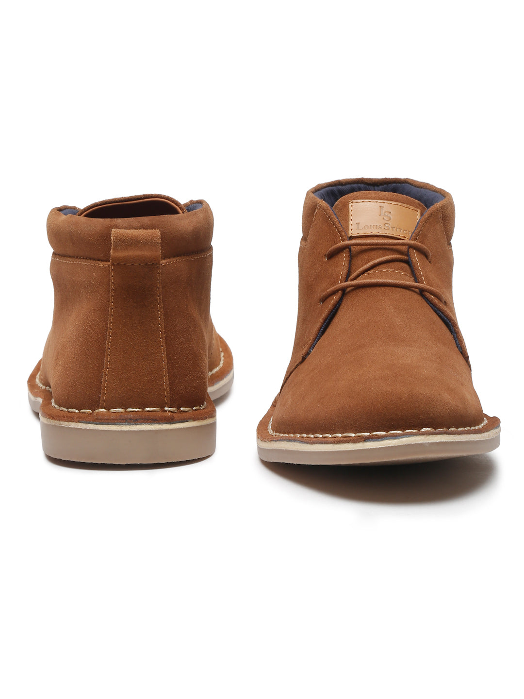 Cider Tan Italian Suede Leather British Stitch Down Chukka Boots