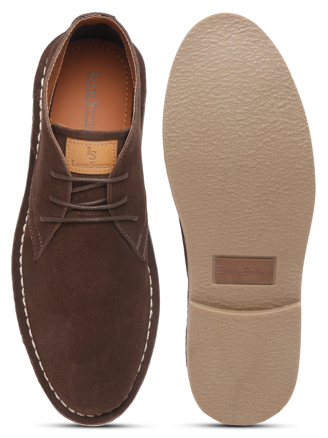 Bistre Brown Italian Suede Leather British Stitch Down Chukka Boots