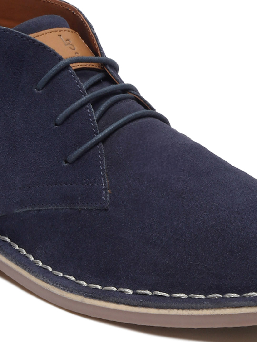 Federal Blue Italian Suede Leather British Stitch Down Chukka Boots