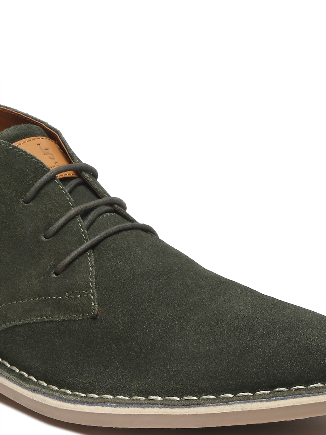 Moss Green Italian Suede Leather British Stitch Down Chukka Boots
