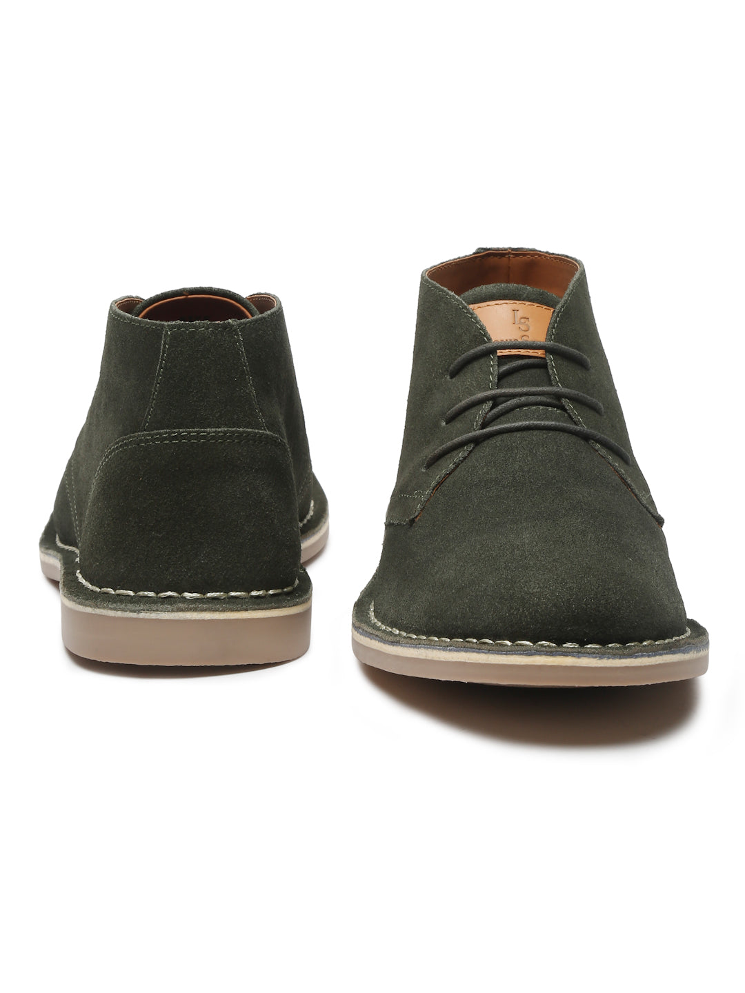 Moss Green Italian Suede Leather British Stitch Down Chukka Boots