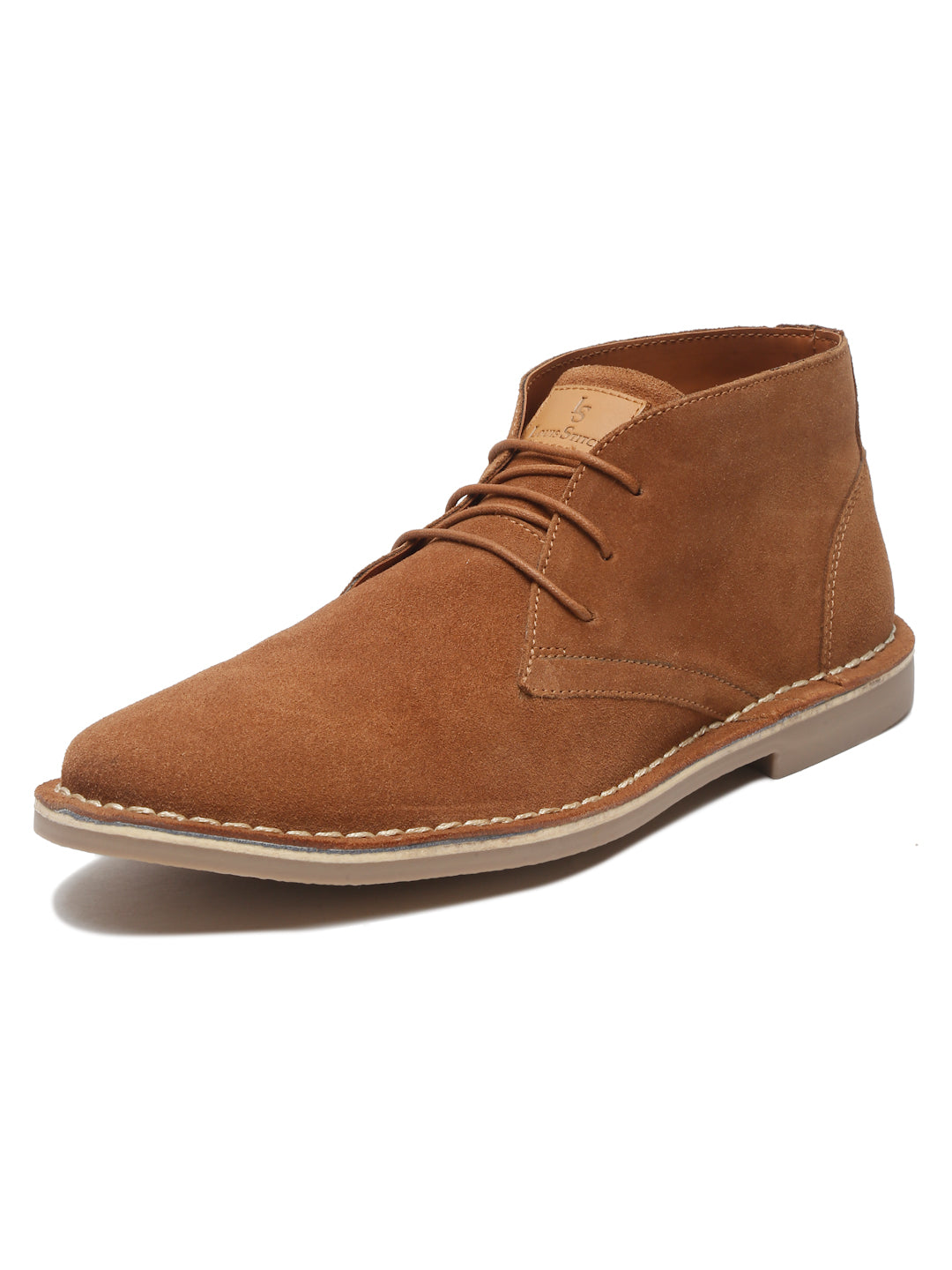 Cider Tan Italian Suede Leather British Stitch Down Chukka Boots