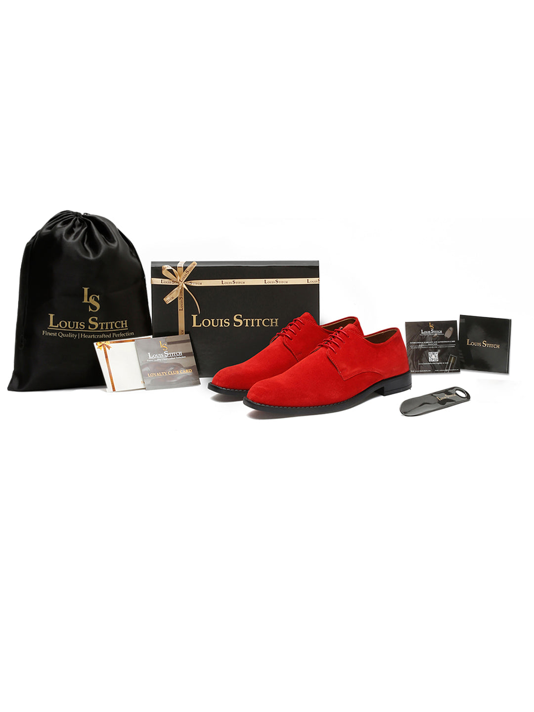 Crimson Red Italian Suede Leather British Style Handcrafted Casual Shoe