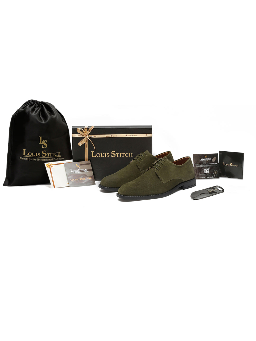 Seaweed Green Italian Suede Leather British Style Handcrafted Casual Shoe