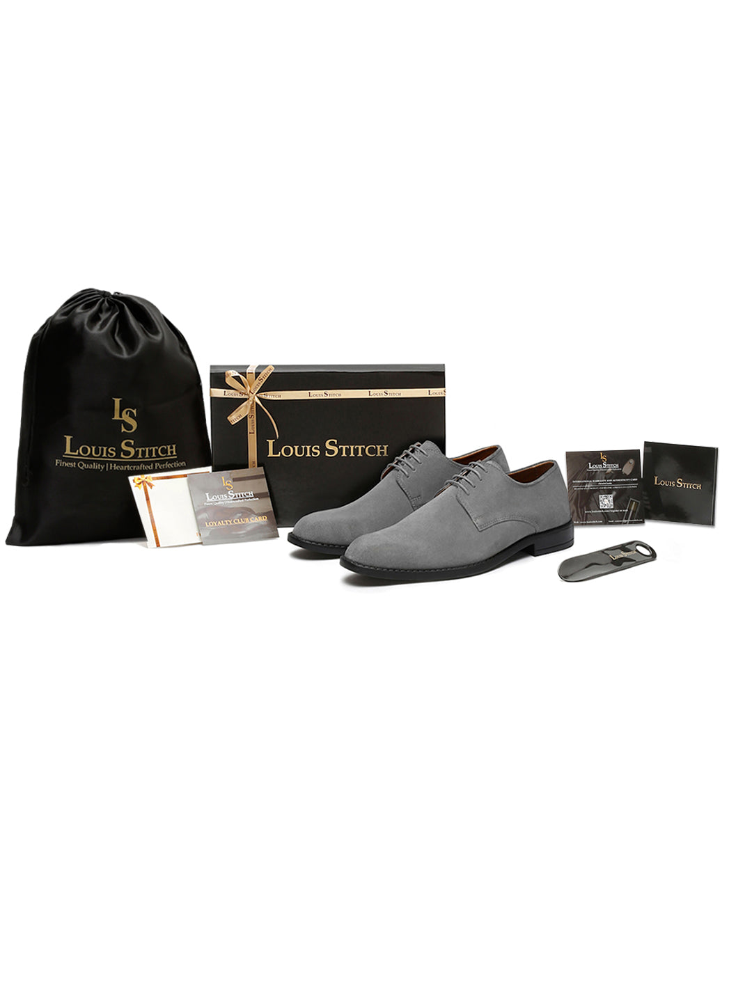 Pewters Grey Italian Suede Leather British Style Handcrafted Casual Shoe