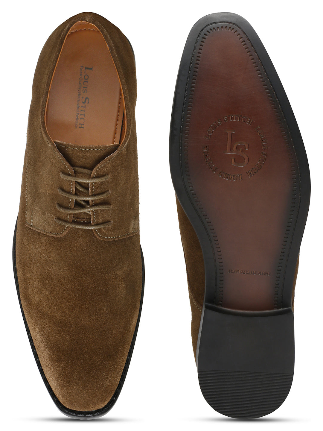 Olive Green Italian Suede Leather British Style Handcrafted Casual Shoe