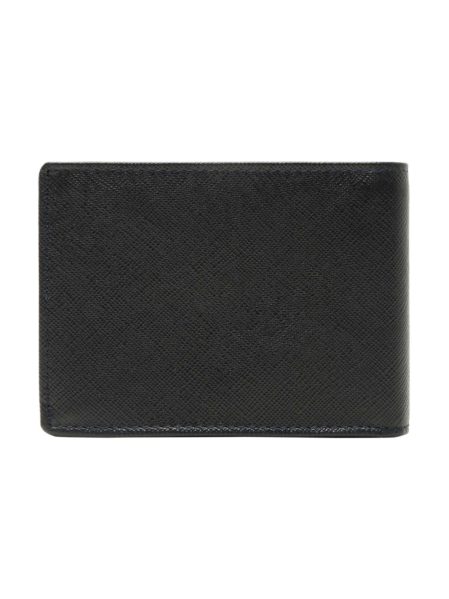 Federal Blue Italian Saffiano Leather RFID Slim Wallet