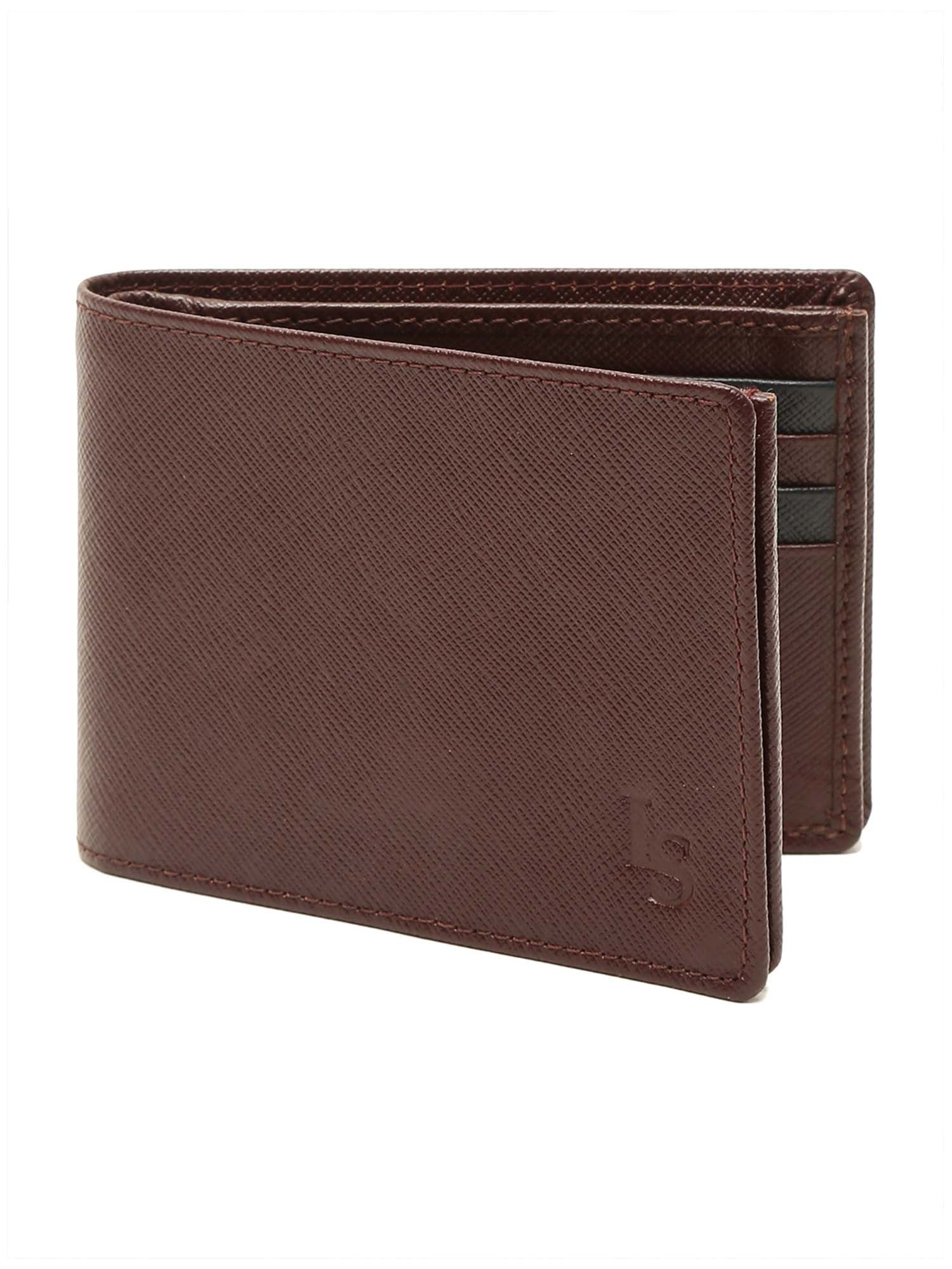 Rosewood Italian Saffiano Leather RFID Slim Wallet