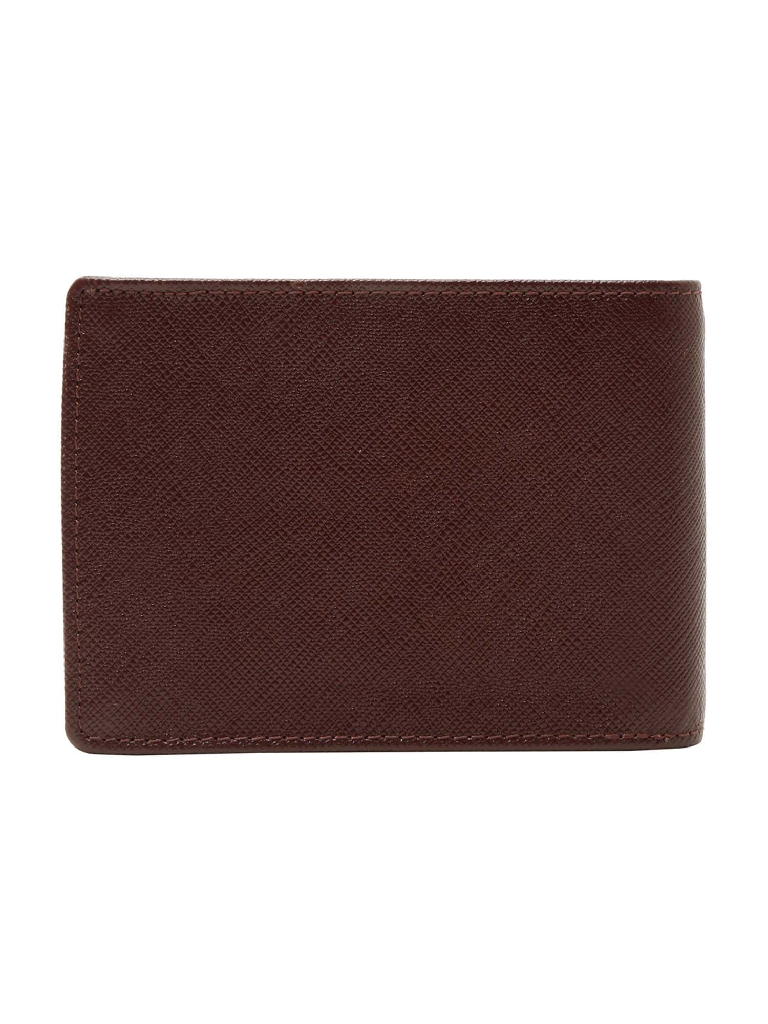 Rosewood Italian Saffiano Leather RFID Slim Wallet