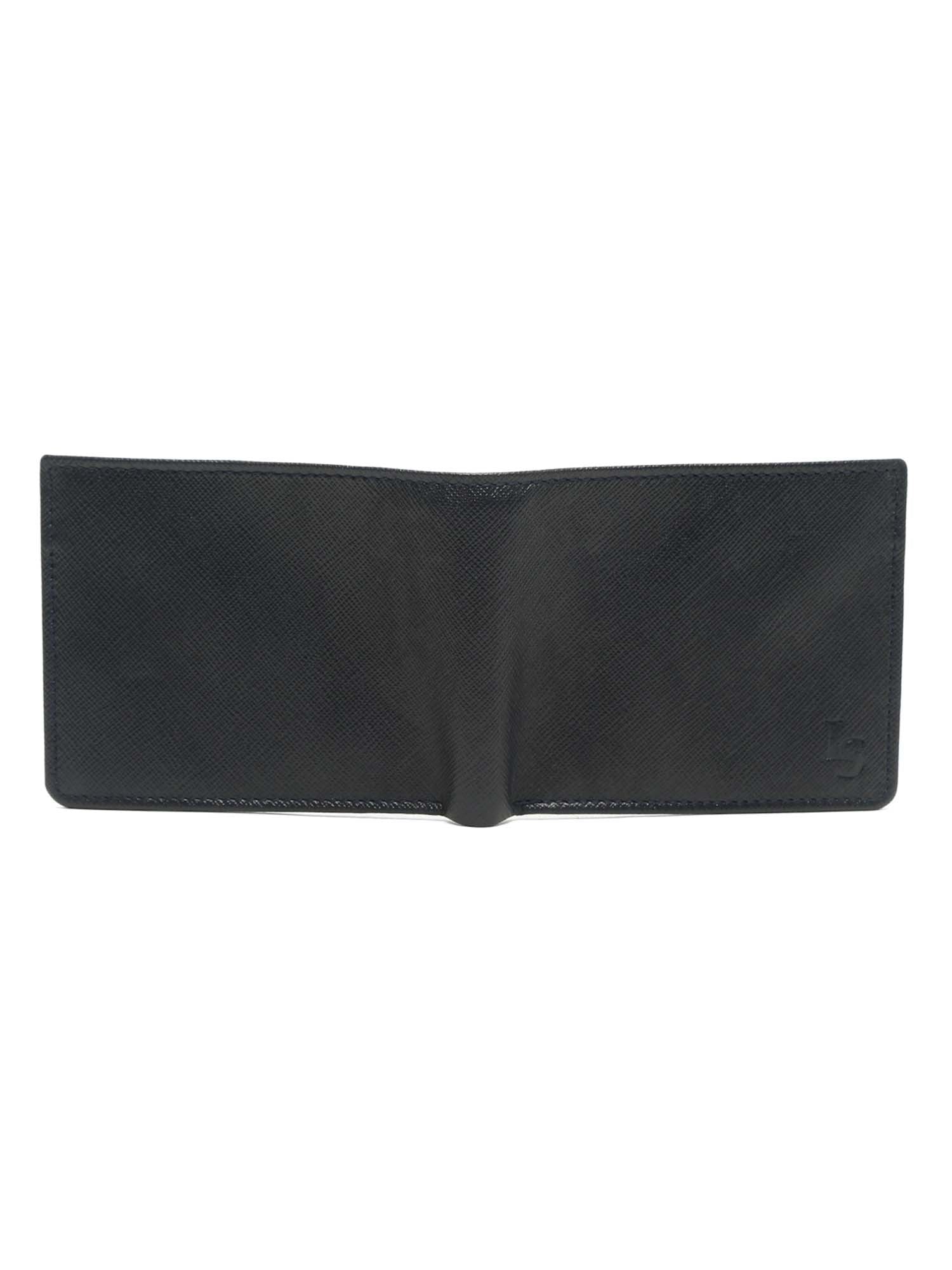 Denim Blue Italian Saffiano Leather Zipper Wallet