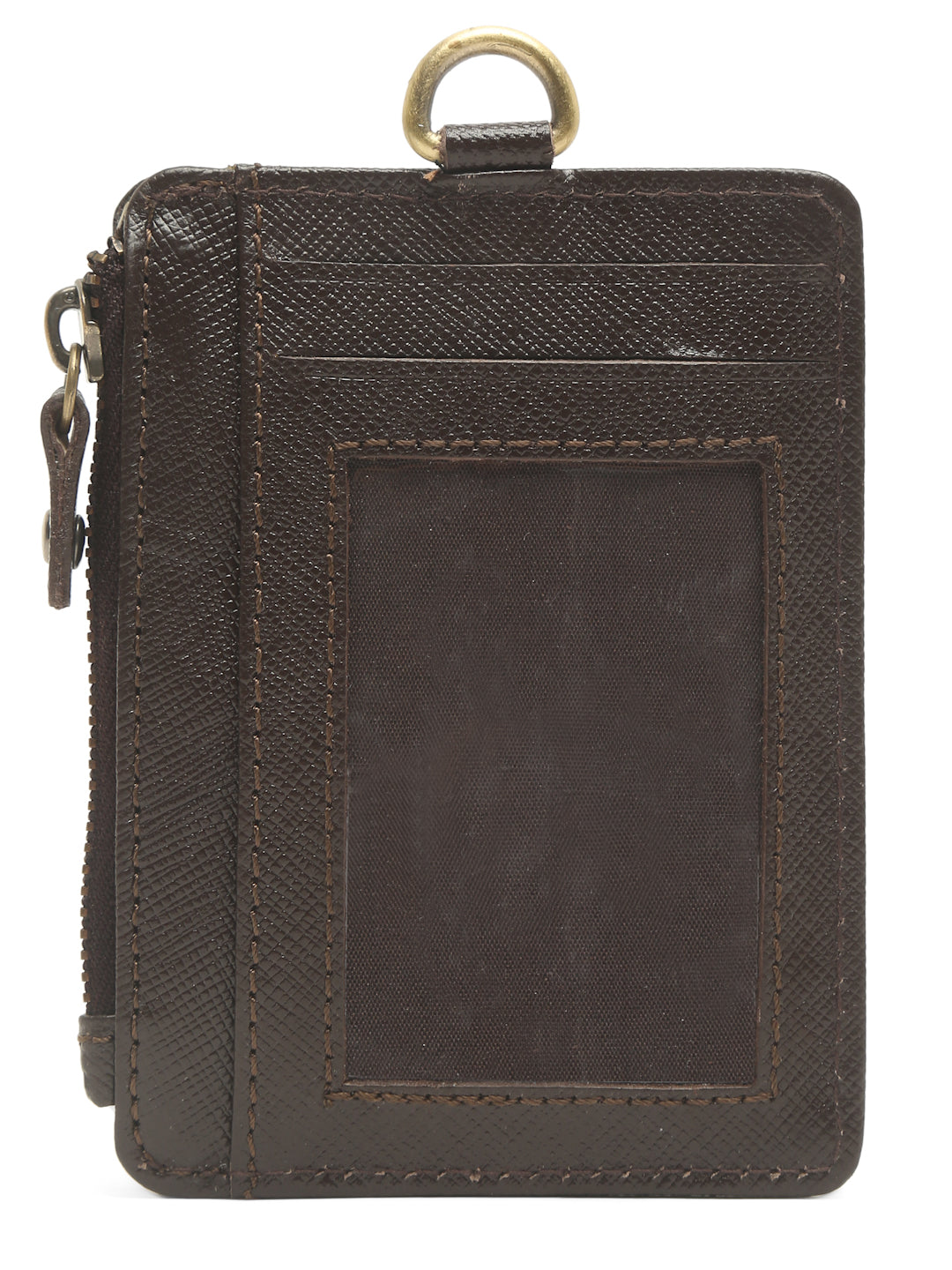Bistre Brown Italian Saffiano Leather Wallet