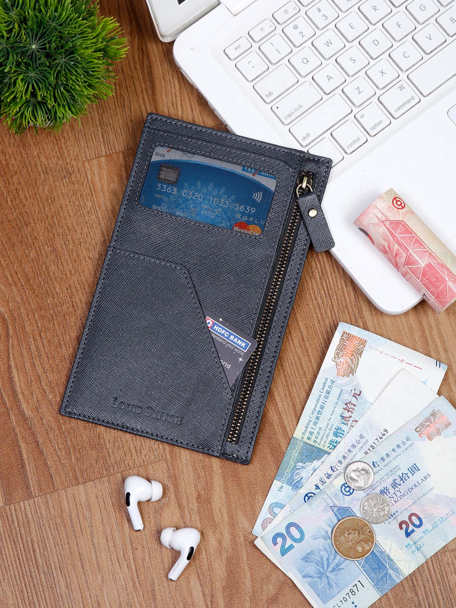 Italian Saffiano Leather Passport Holder With RFID Protection