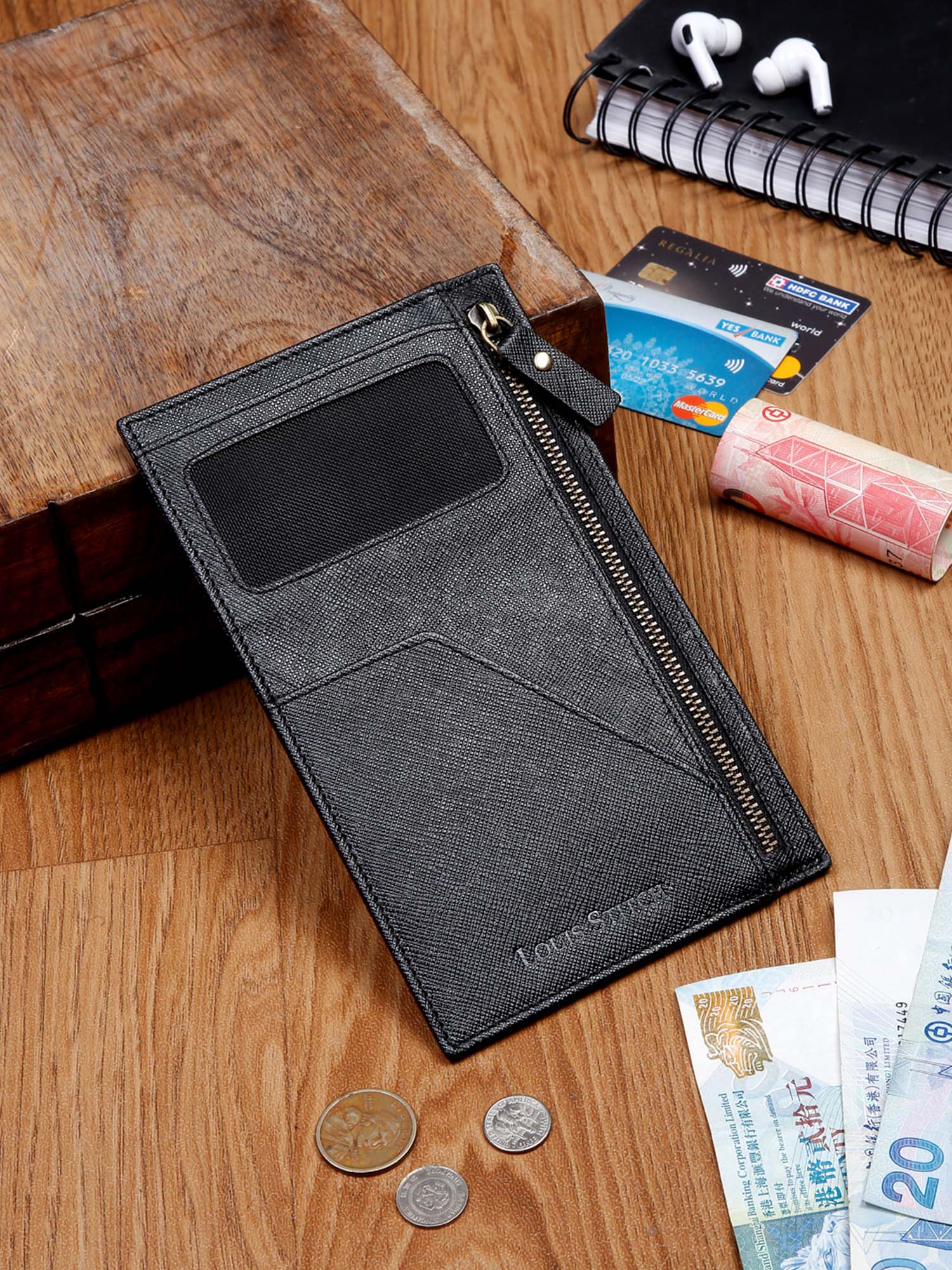 Italian Saffiano Leather Passport Holder With RFID Protection