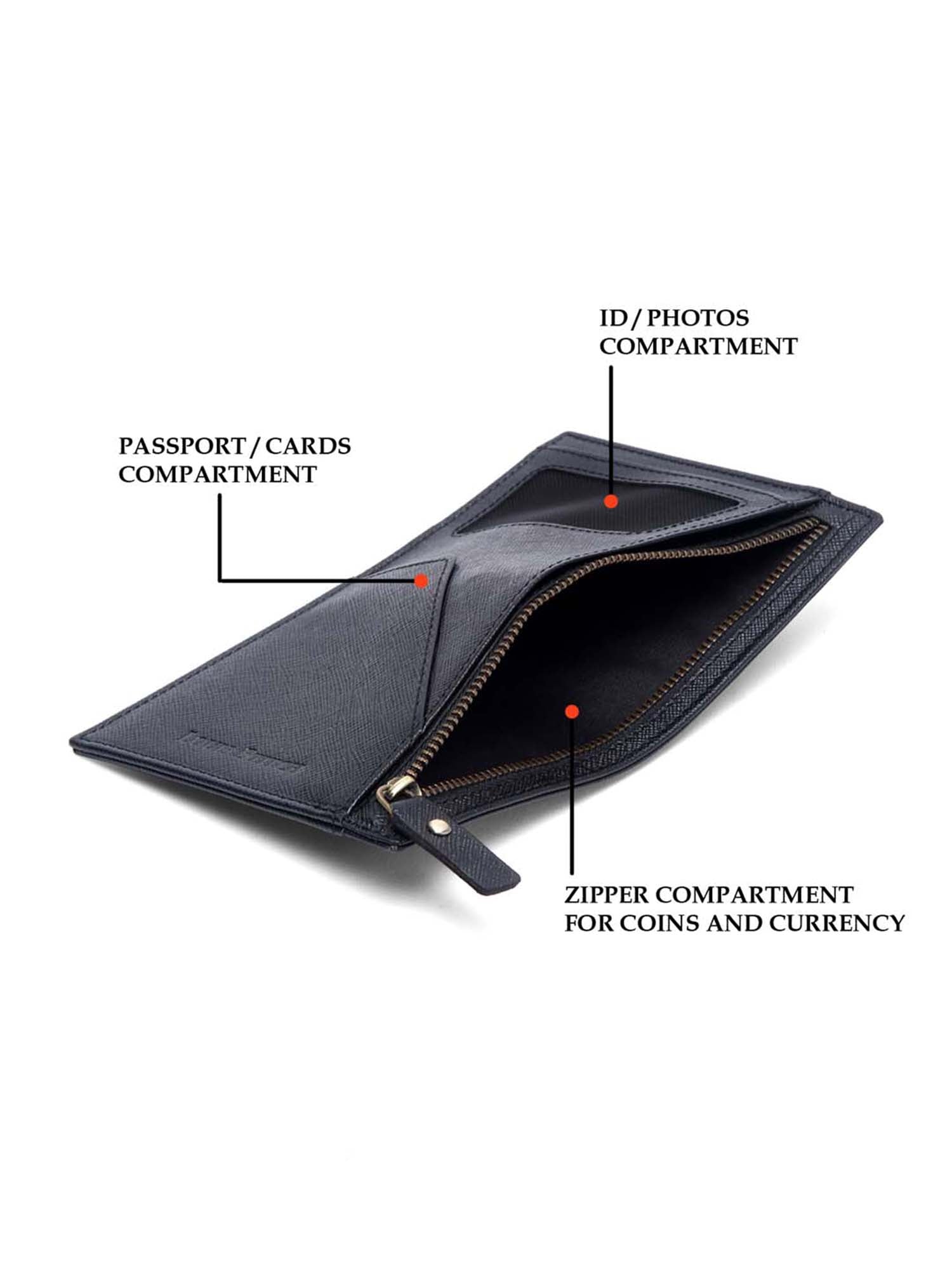 Italian Saffiano Leather Passport Holder With RFID Protection