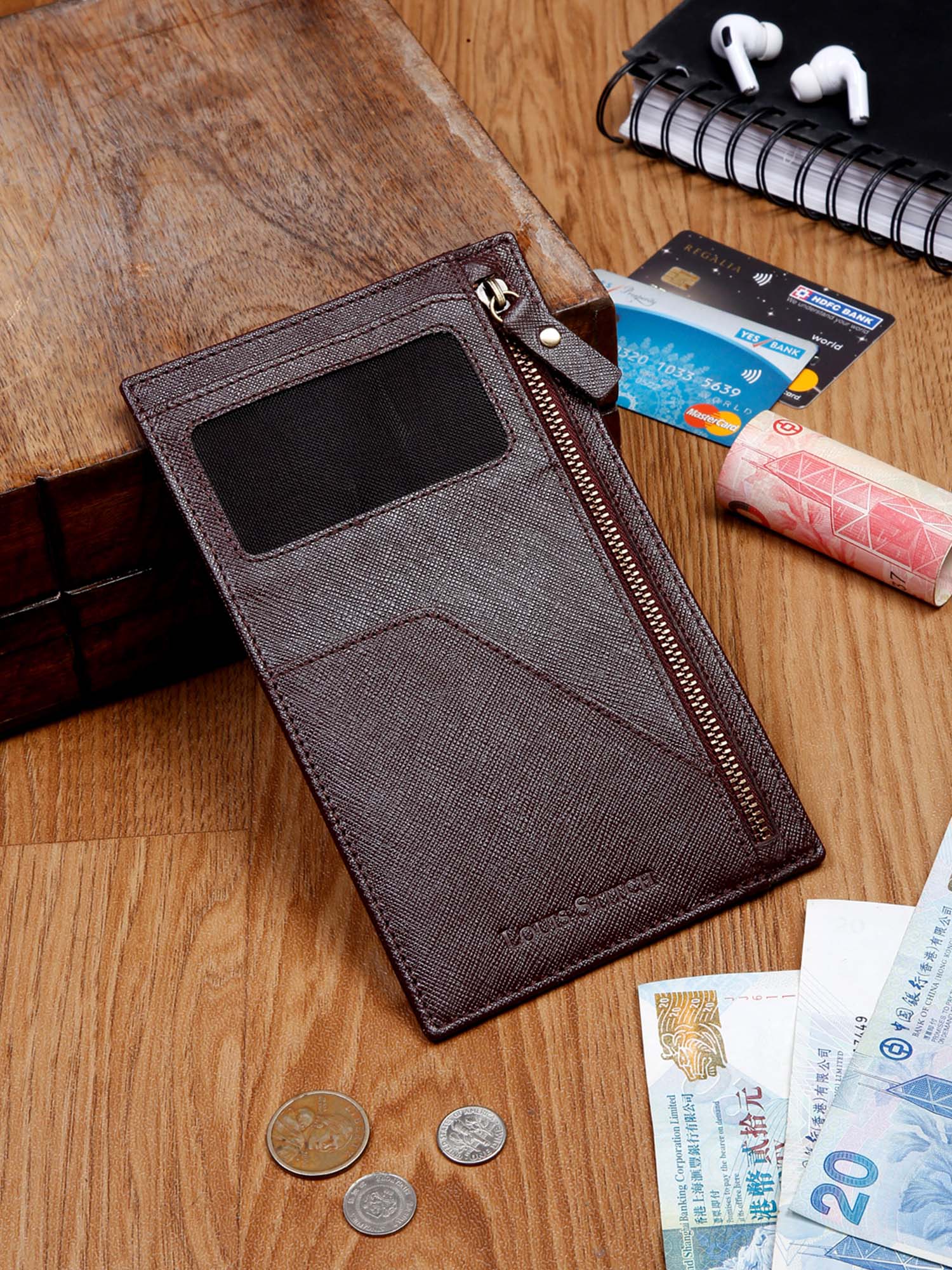 Italian Saffiano Leather Passport Holder With RFID Protection