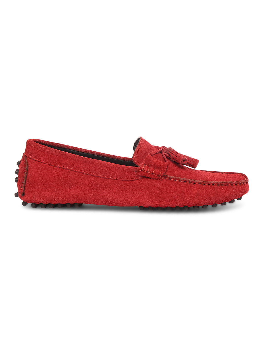Handmade Italian Suede Leather Penny Tassel Loafers