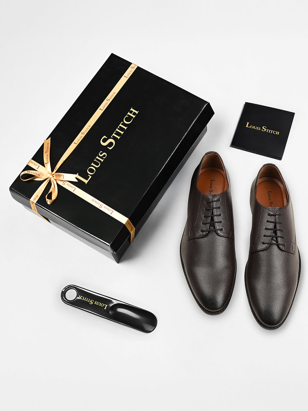Brunette Brown Handcrafted Derby Lace Up Shoes