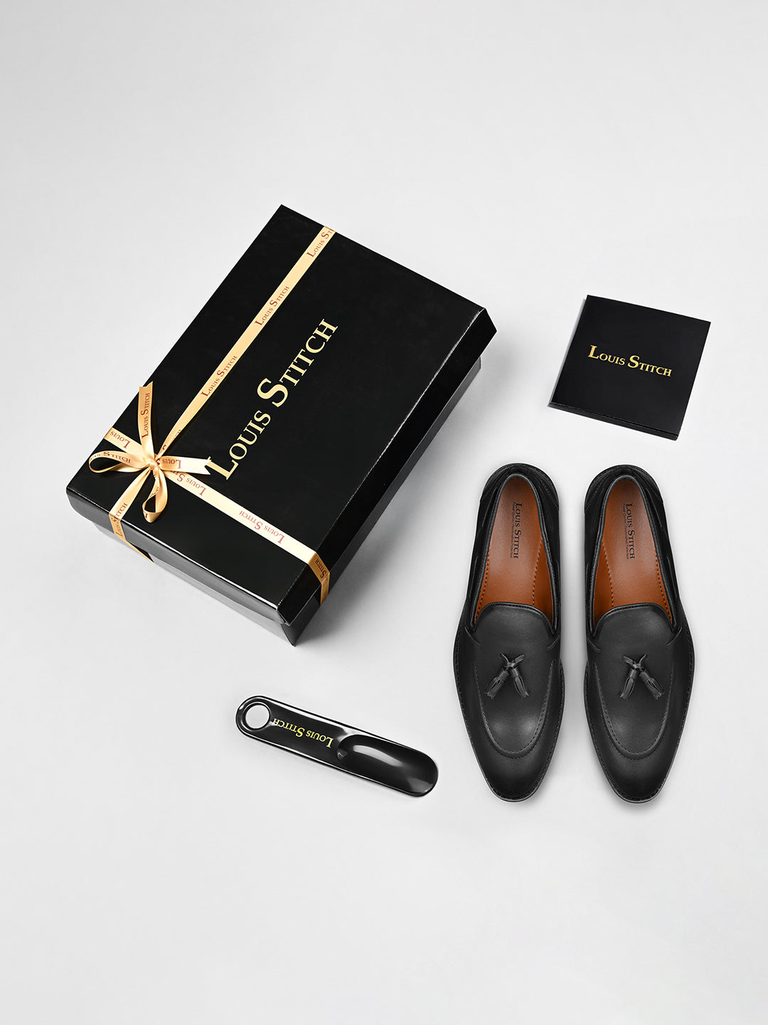 Jet Black Handcrafted Tassel Moccasin Slipon