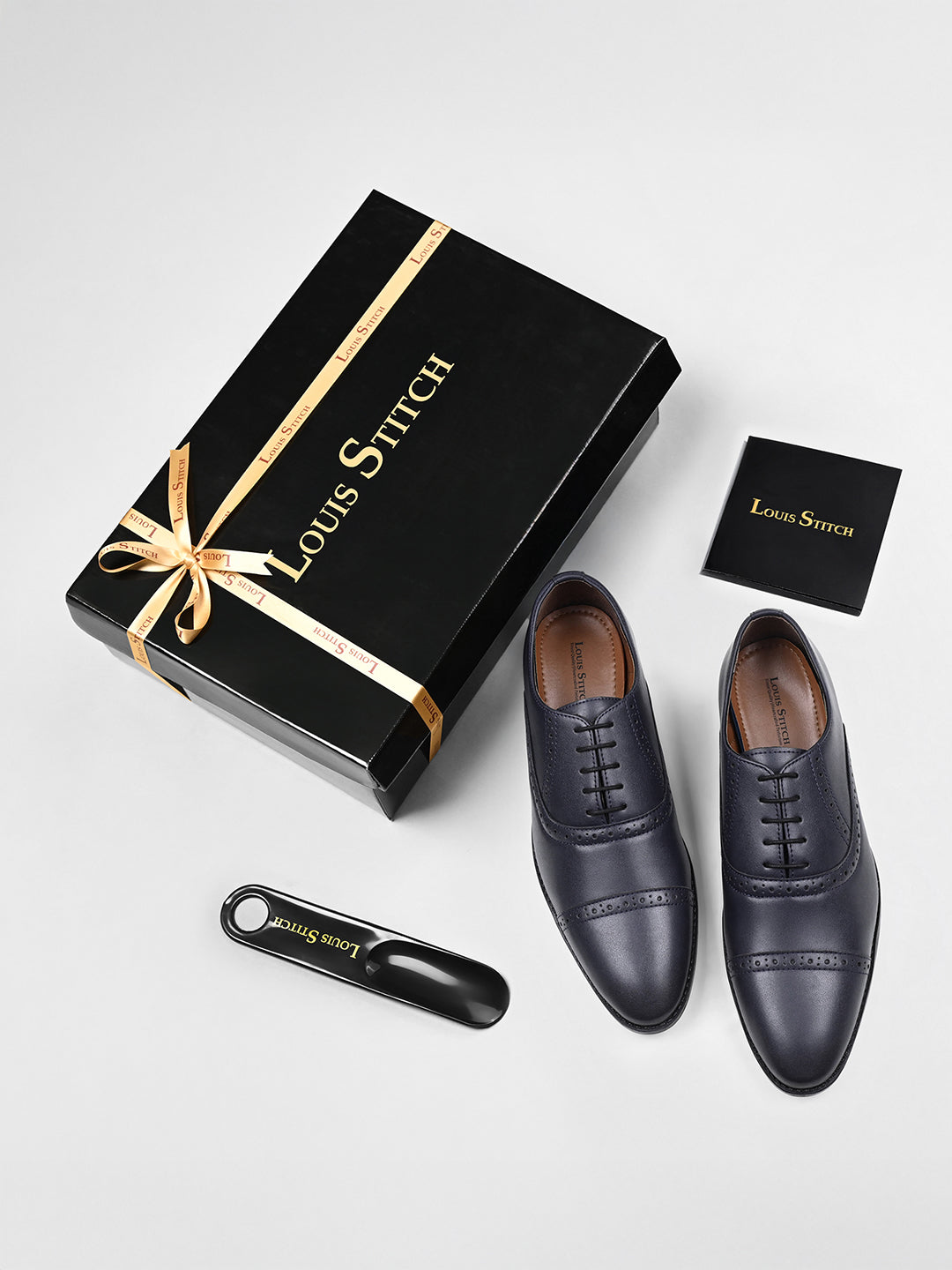 Federal Blue Oxford Style Comfortable Formal Laceup Shoes