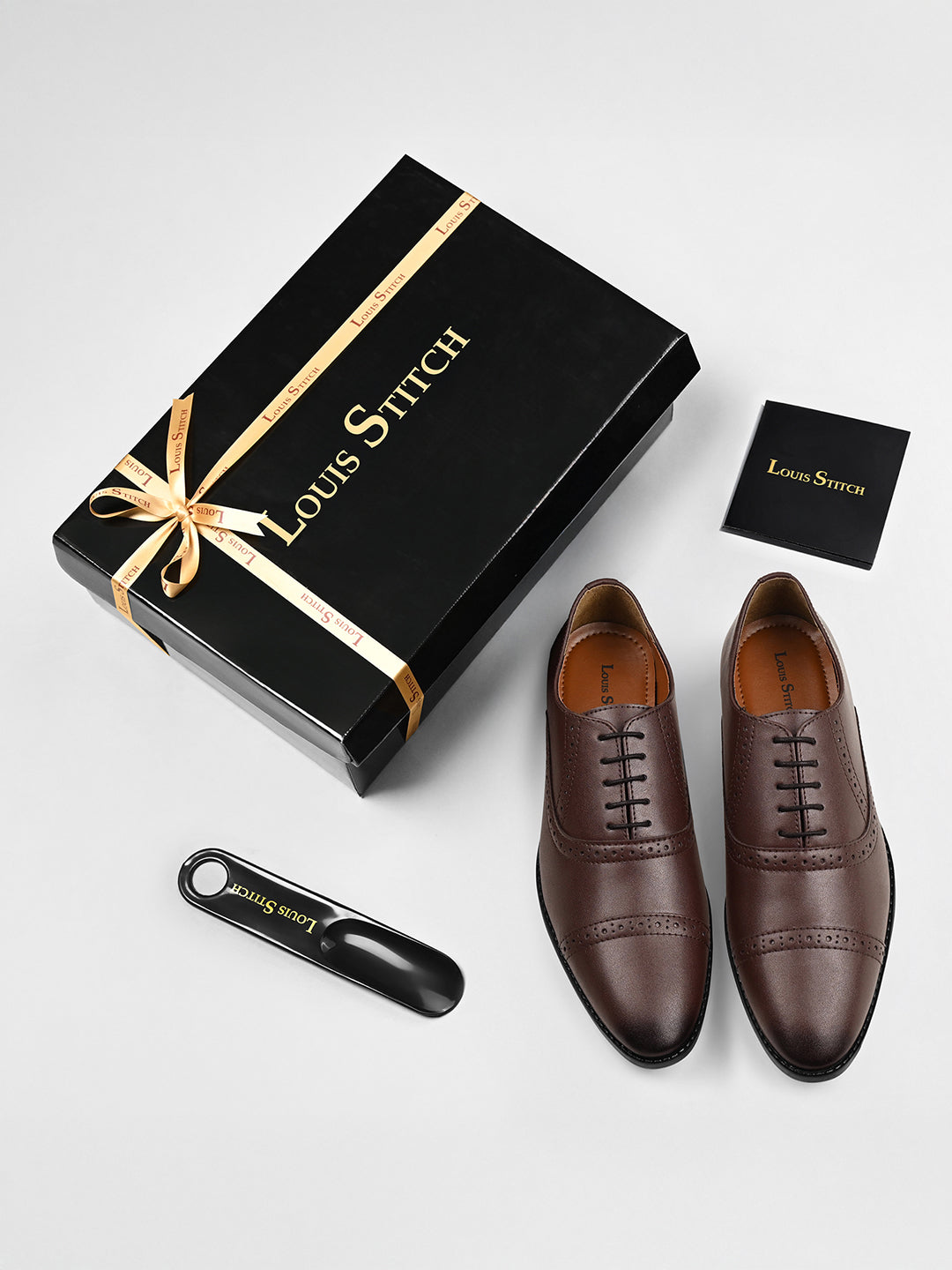 Brunette Brown Oxford Style Comfortable Formal Laceup Shoes