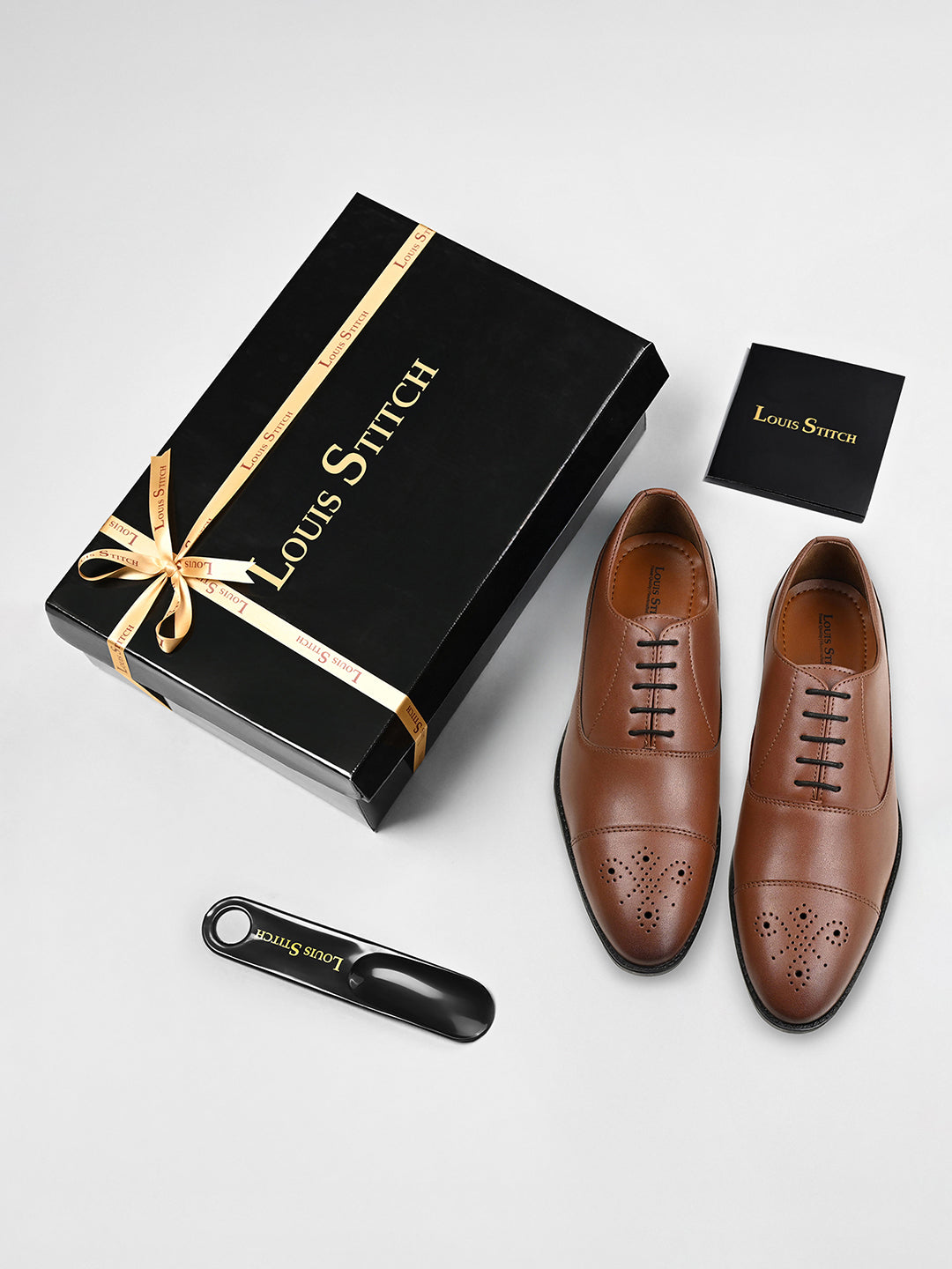 Russet Tan Handcrafted Captoe Style Comfortable Laceups Shoes