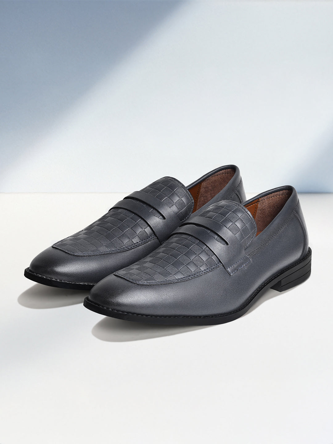 Ash Grey Handcrafted Moccasin Slipon