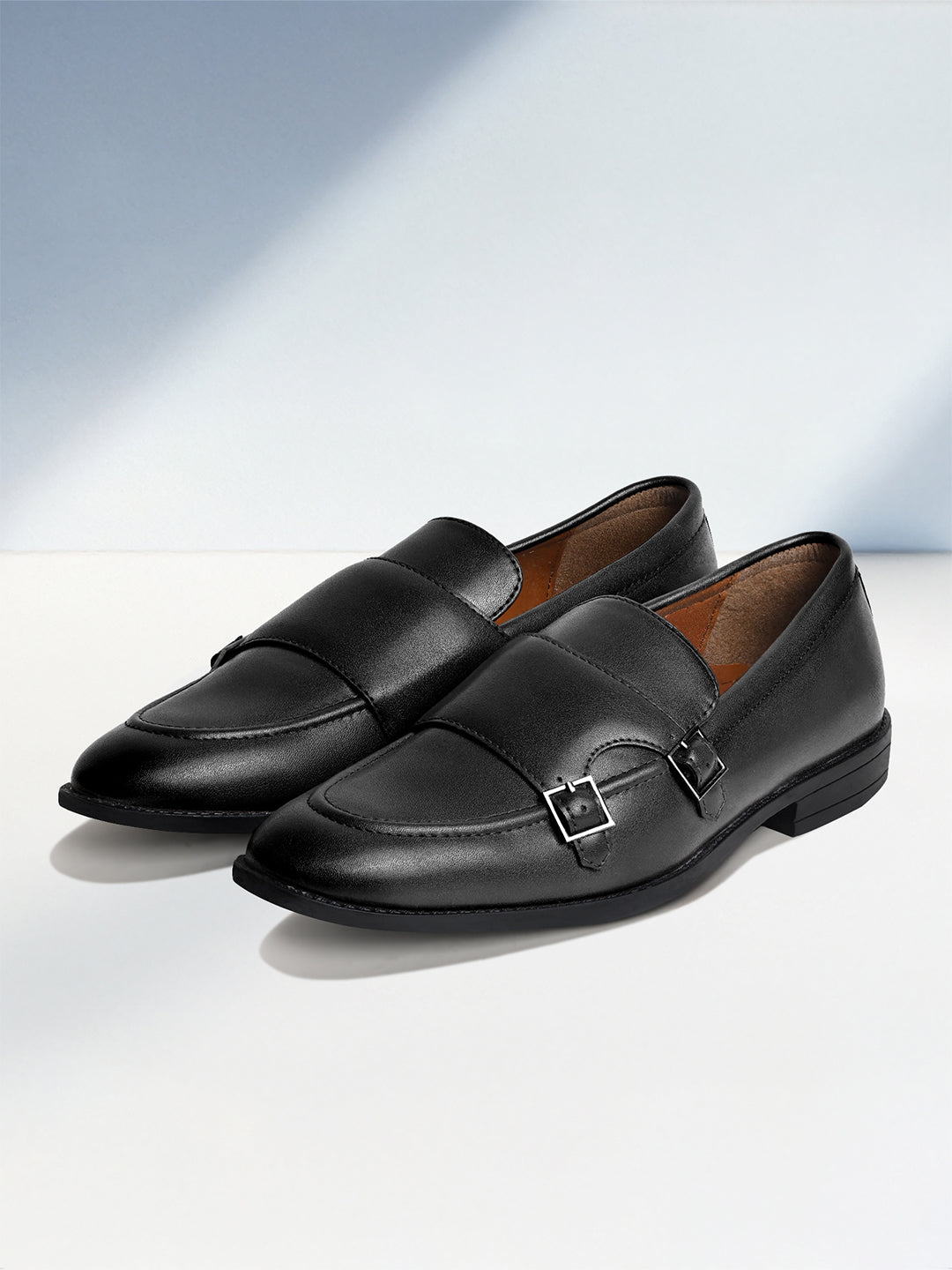 Obsidian Black Handcrafted Slipon Style Comfortable Monk
