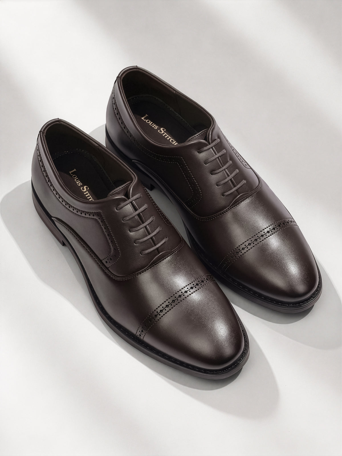 Brunette Brown Formal Oxford Lace-Up Shoes