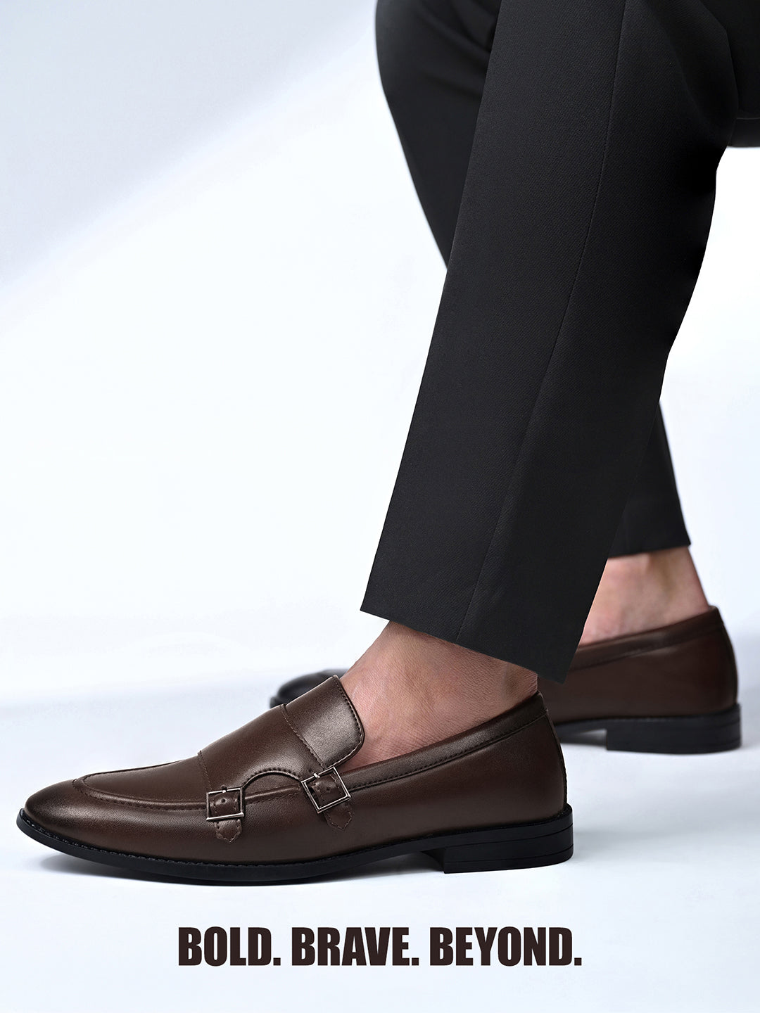 Brunette Brown Handcrafted Slipon Style Comfortable Monk