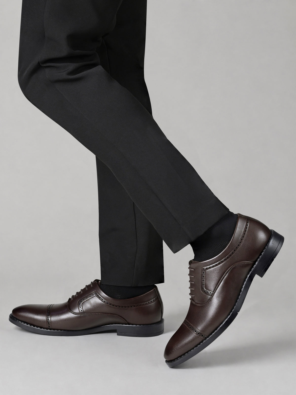 Brunette Brown Formal Oxford Lace-Up Shoes