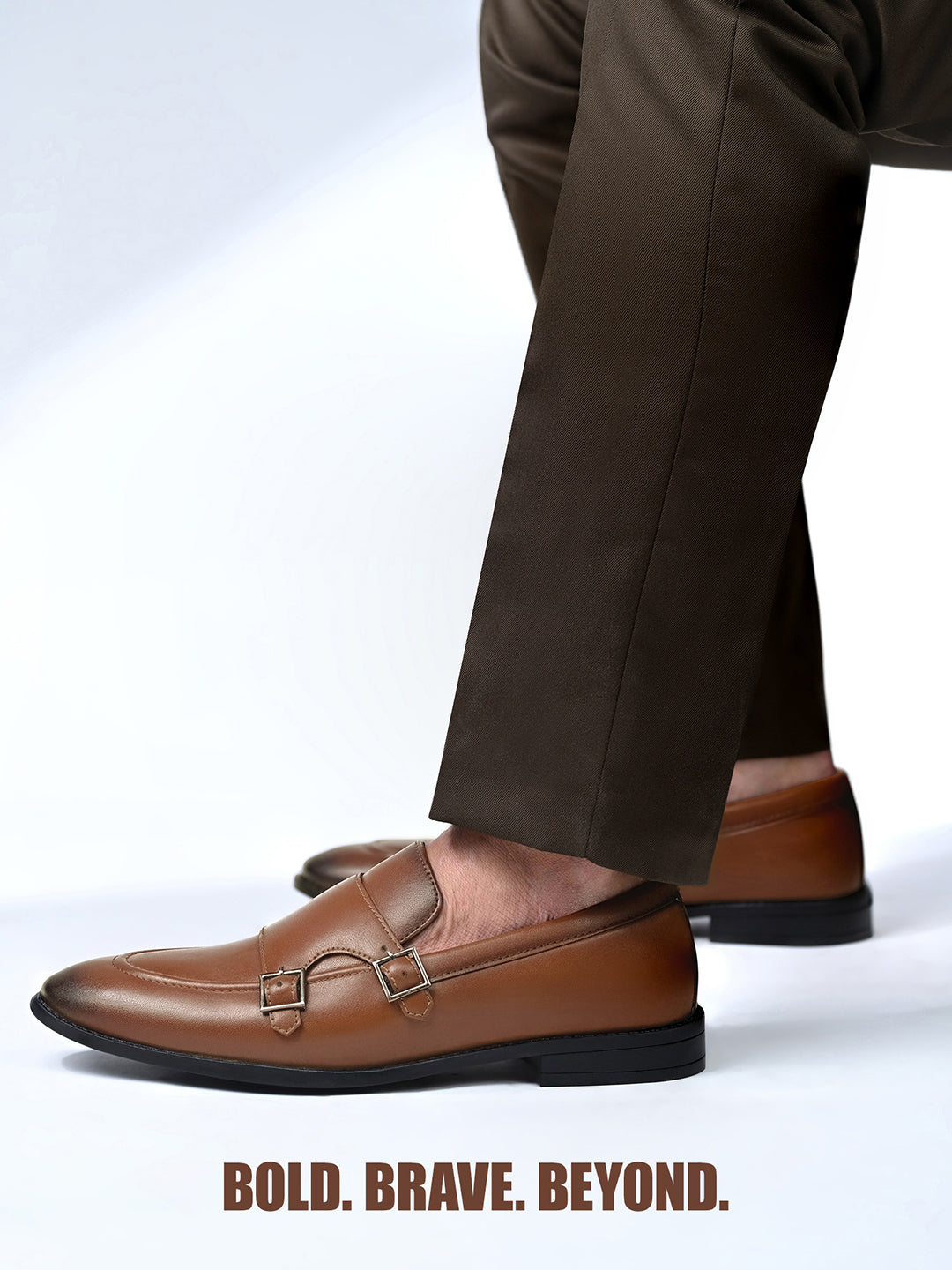 Russet Tan Handcrafted Slipon Style Comfortable Monk