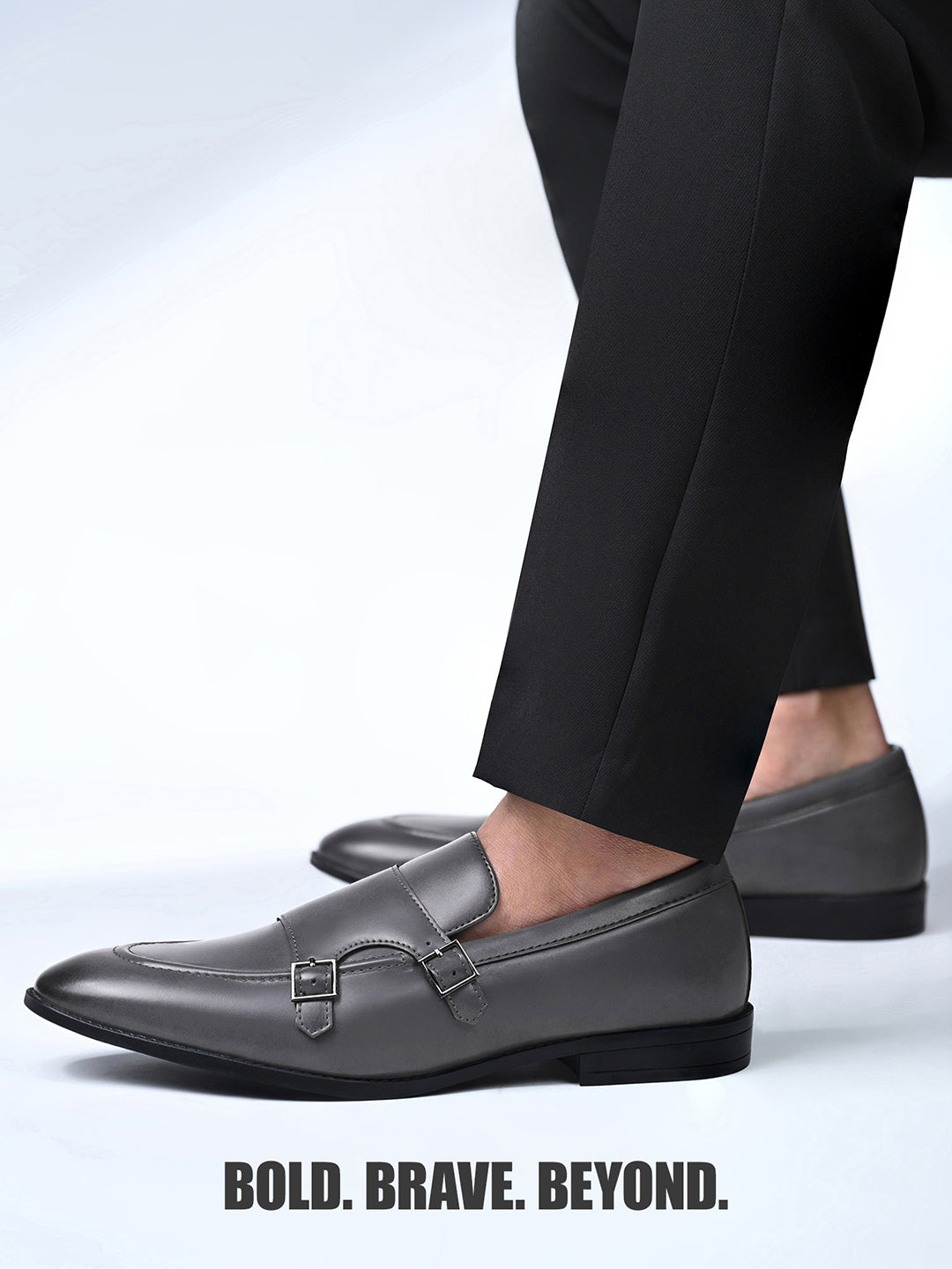 Ash Grey Handcrafted Slipon Style Comfortable Monk