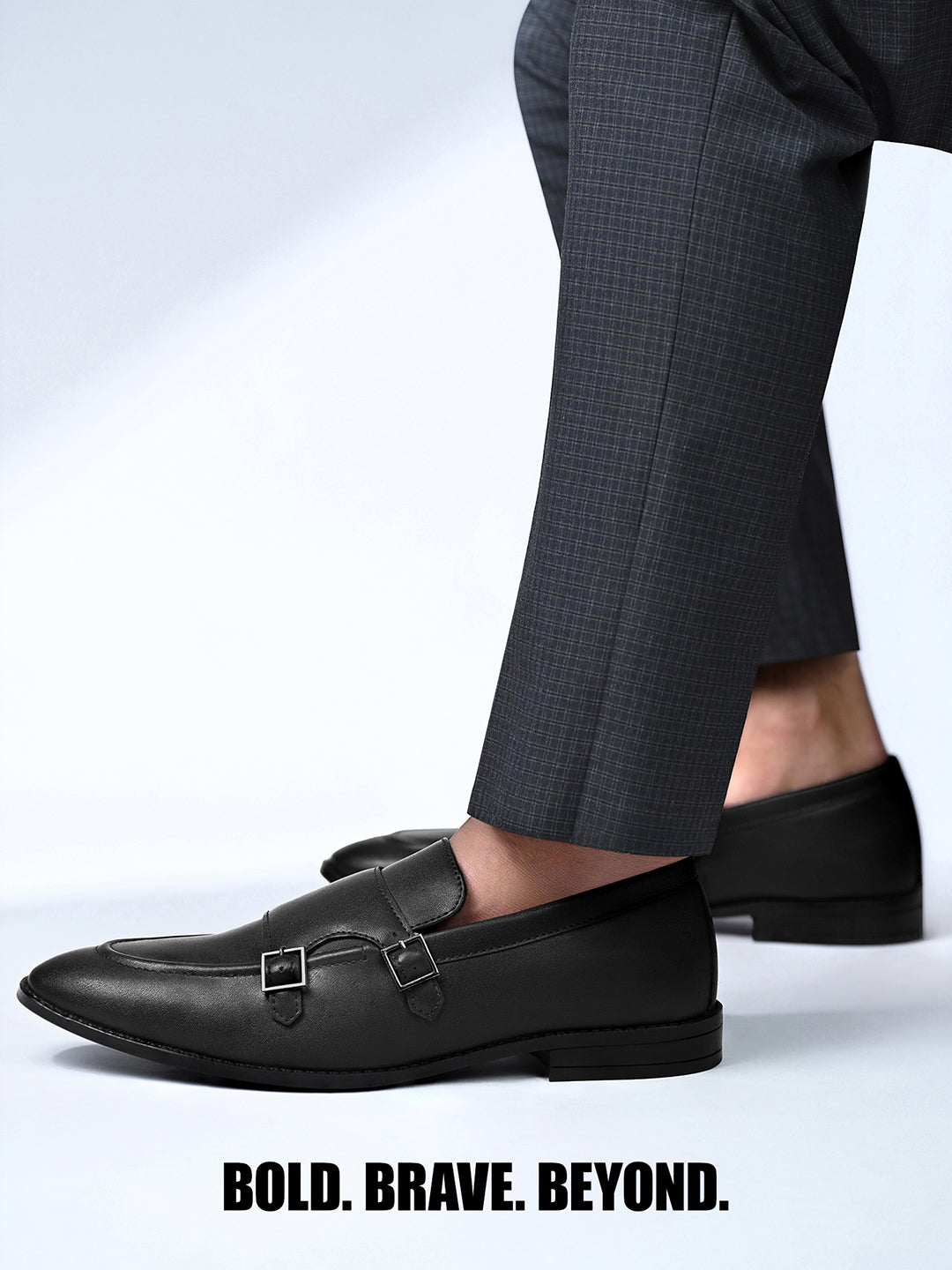 Obsidian Black Handcrafted Slipon Style Comfortable Monk