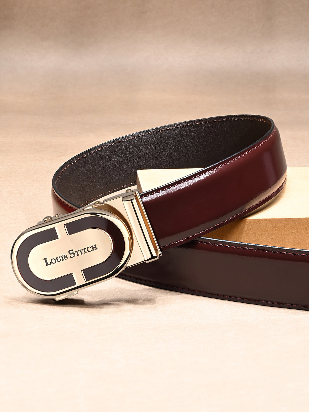 Handcrafted Leather Auto Lock Formal Belt For Men