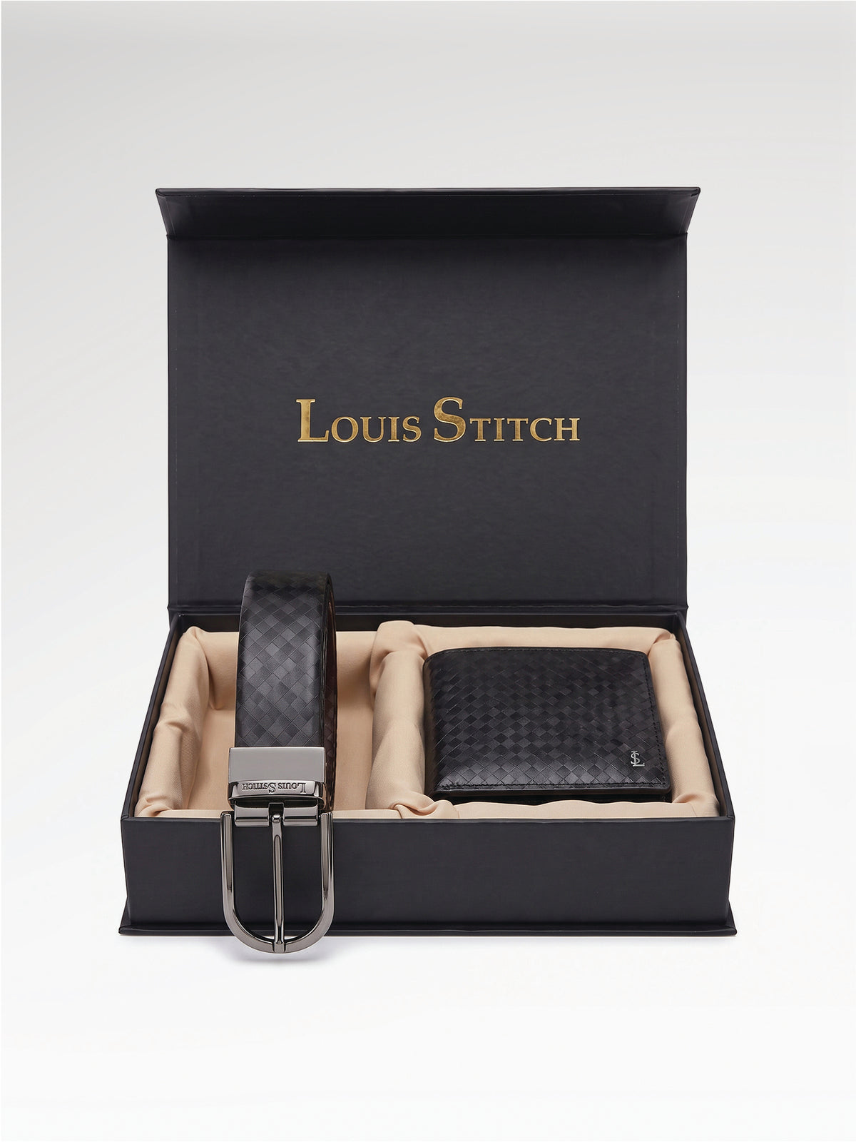 Onyx Black Belt & Wallet Set