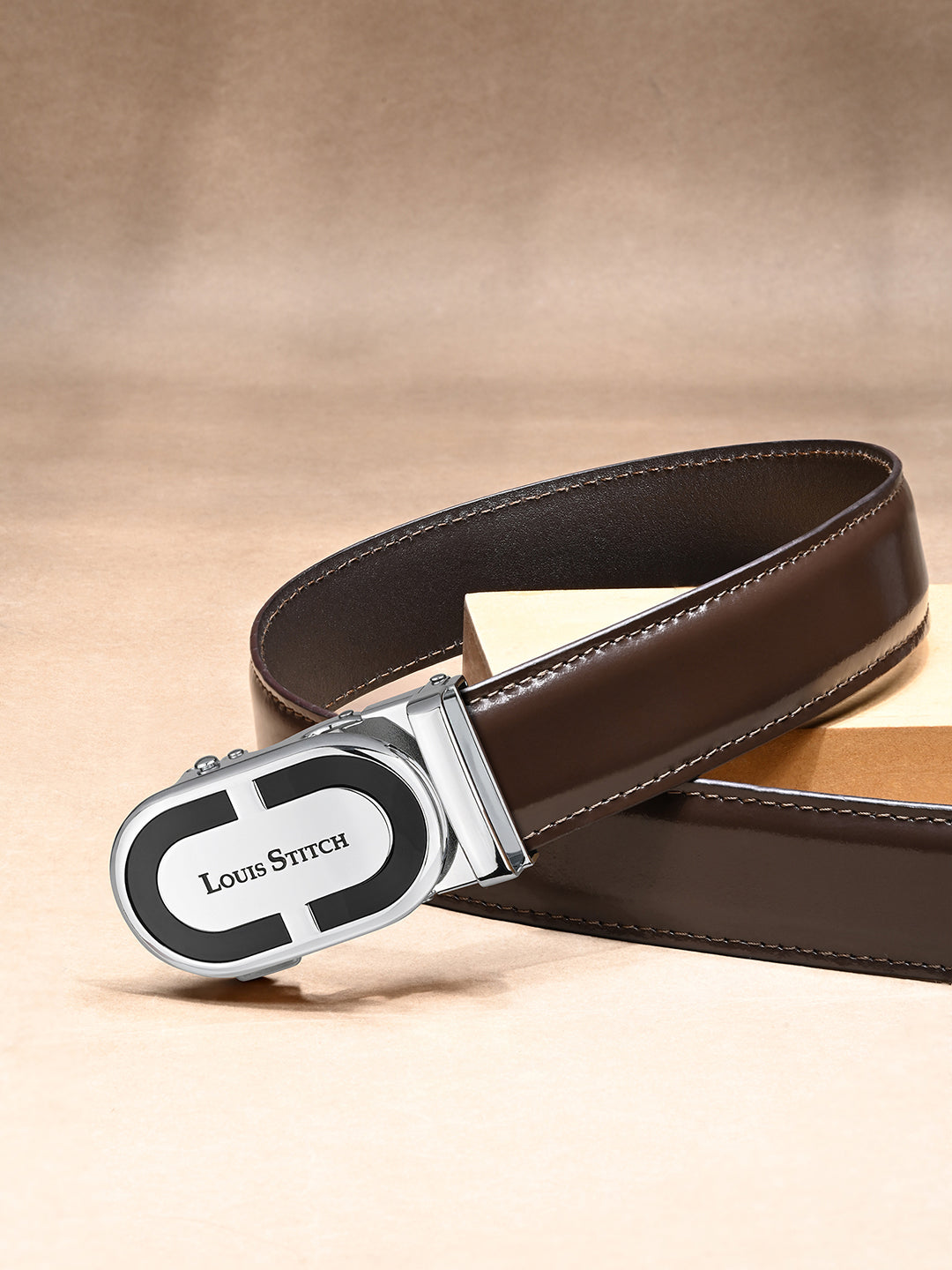 Handcrafted Leather Auto Lock Formal Belt For Men