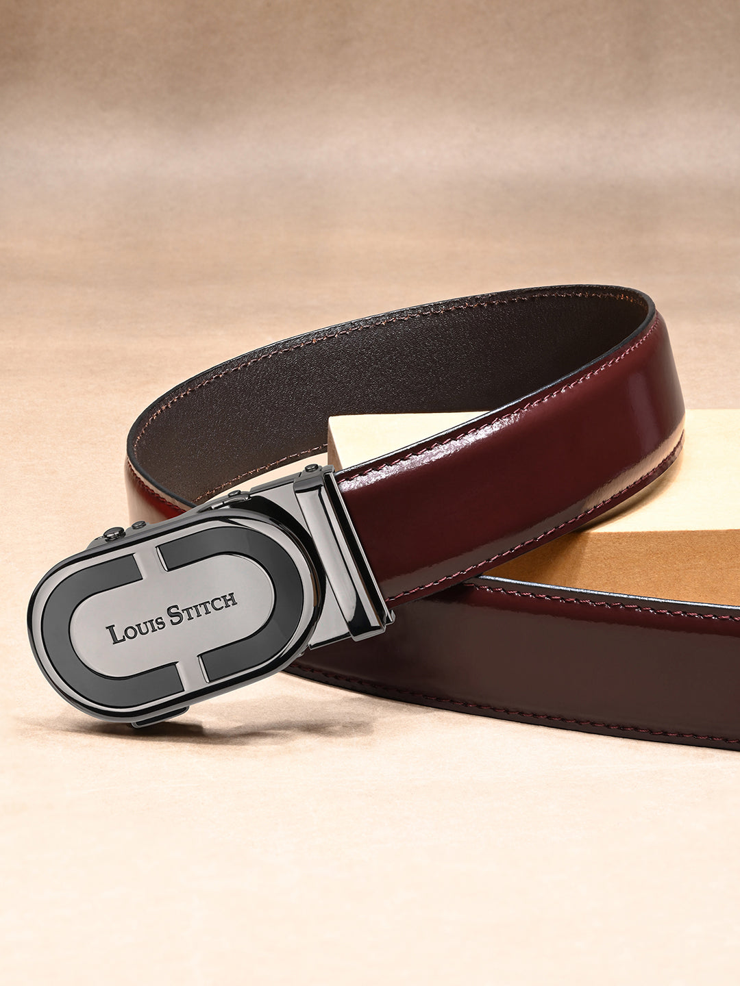 Handcrafted Leather Auto Lock Formal Belt For Men