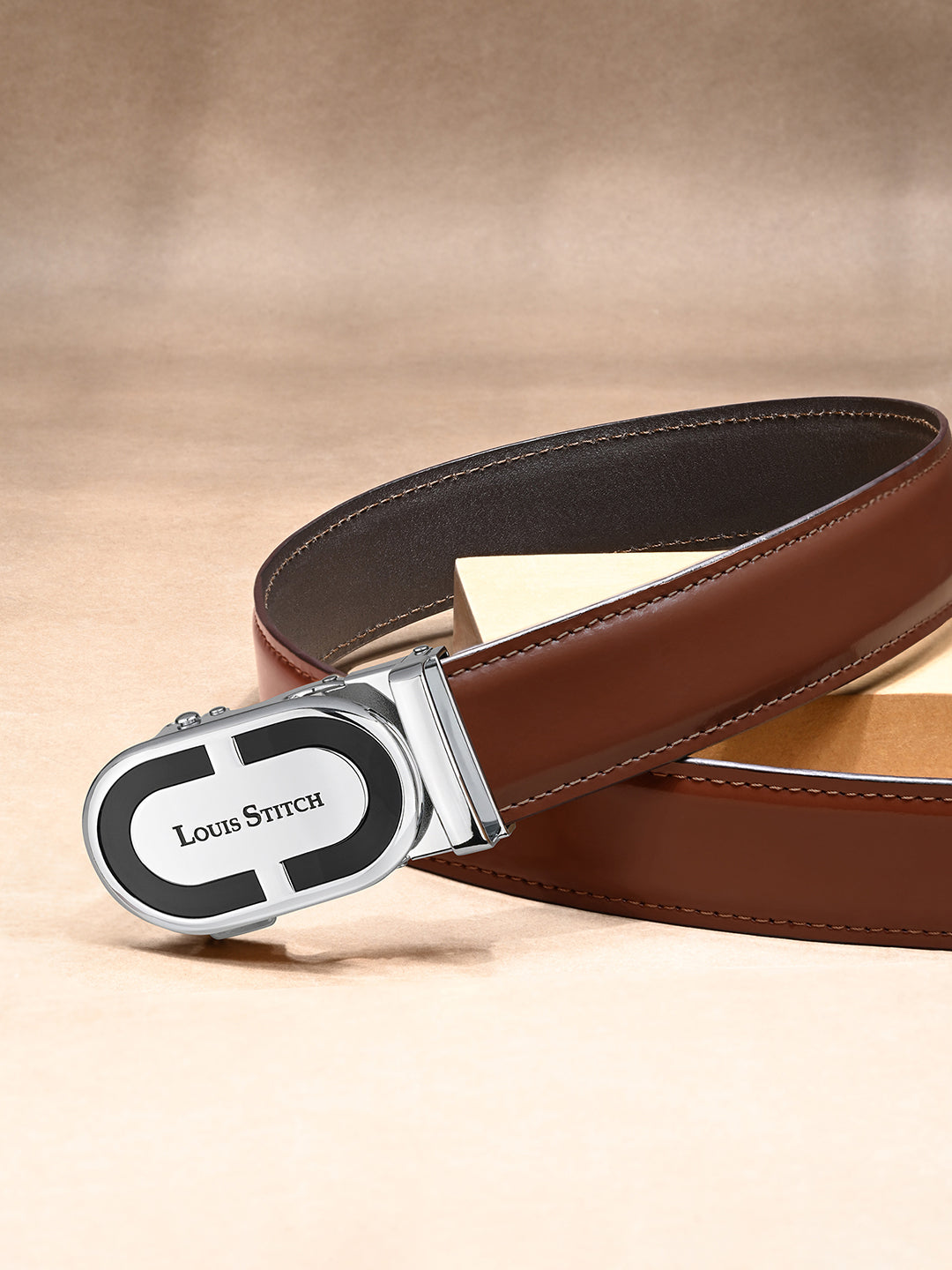 Handcrafted Leather Auto Lock Formal Belt For Men
