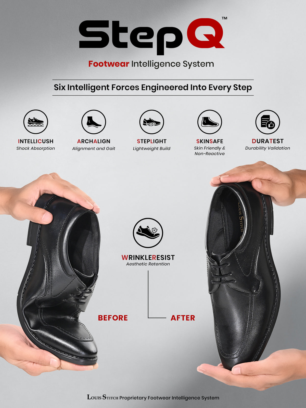Jet Black Formal Derby Lace-Up Shoes