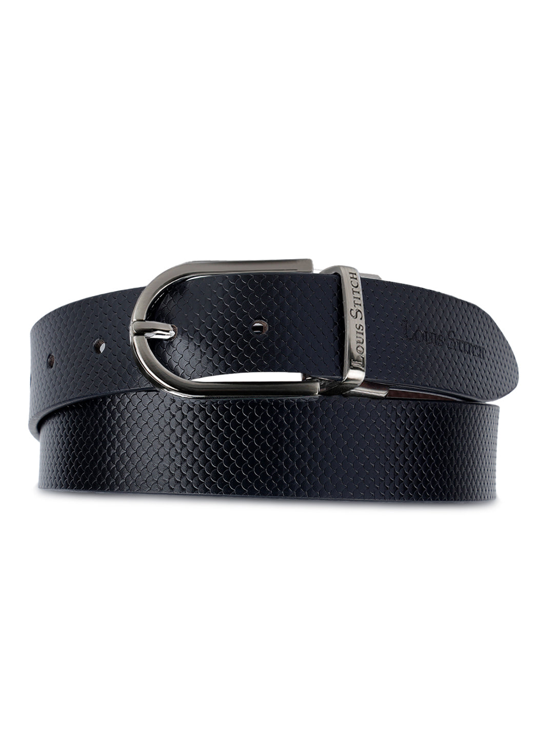 Men's Black & Brown Formal Italian Leather Reversible Belt For Men