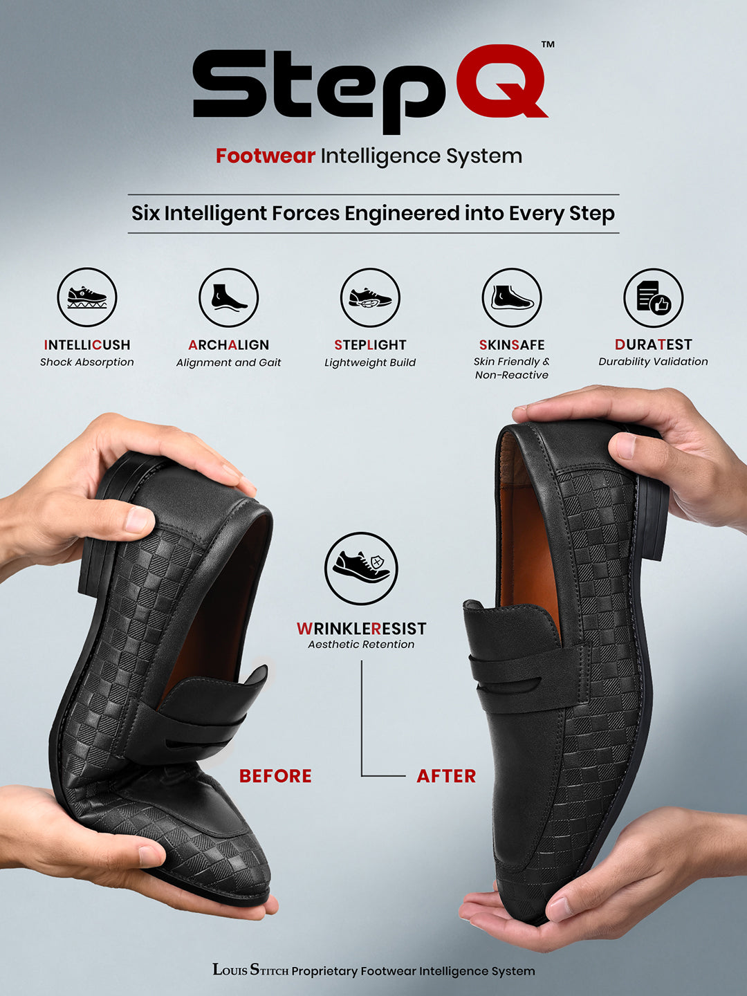 Jet Black Handcrafted Embossed Moccasin Slipon