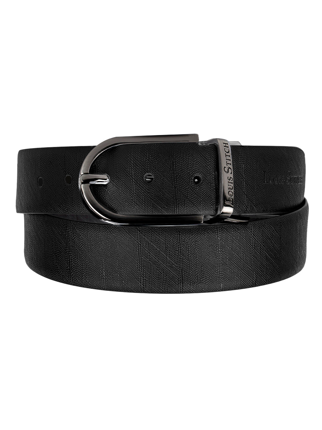 Men's Black & Brown Formal Italian Leather Reversible Belt For Men