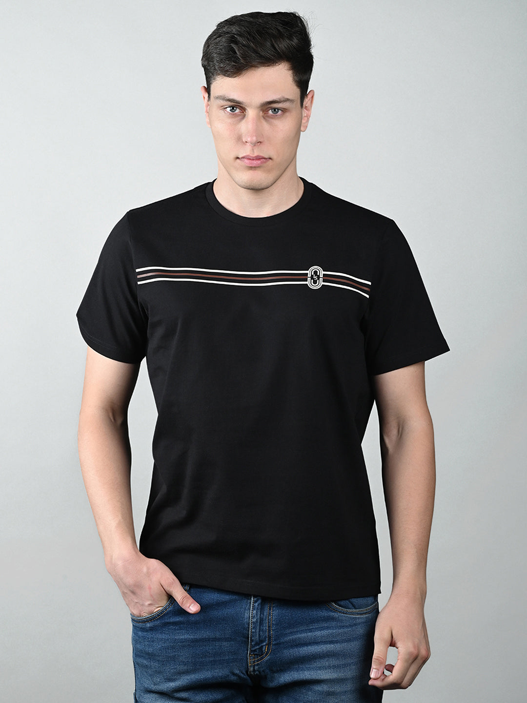 Men's Super Combed Cotton Regular Fit Pack of 2 Roundneck T-shirts