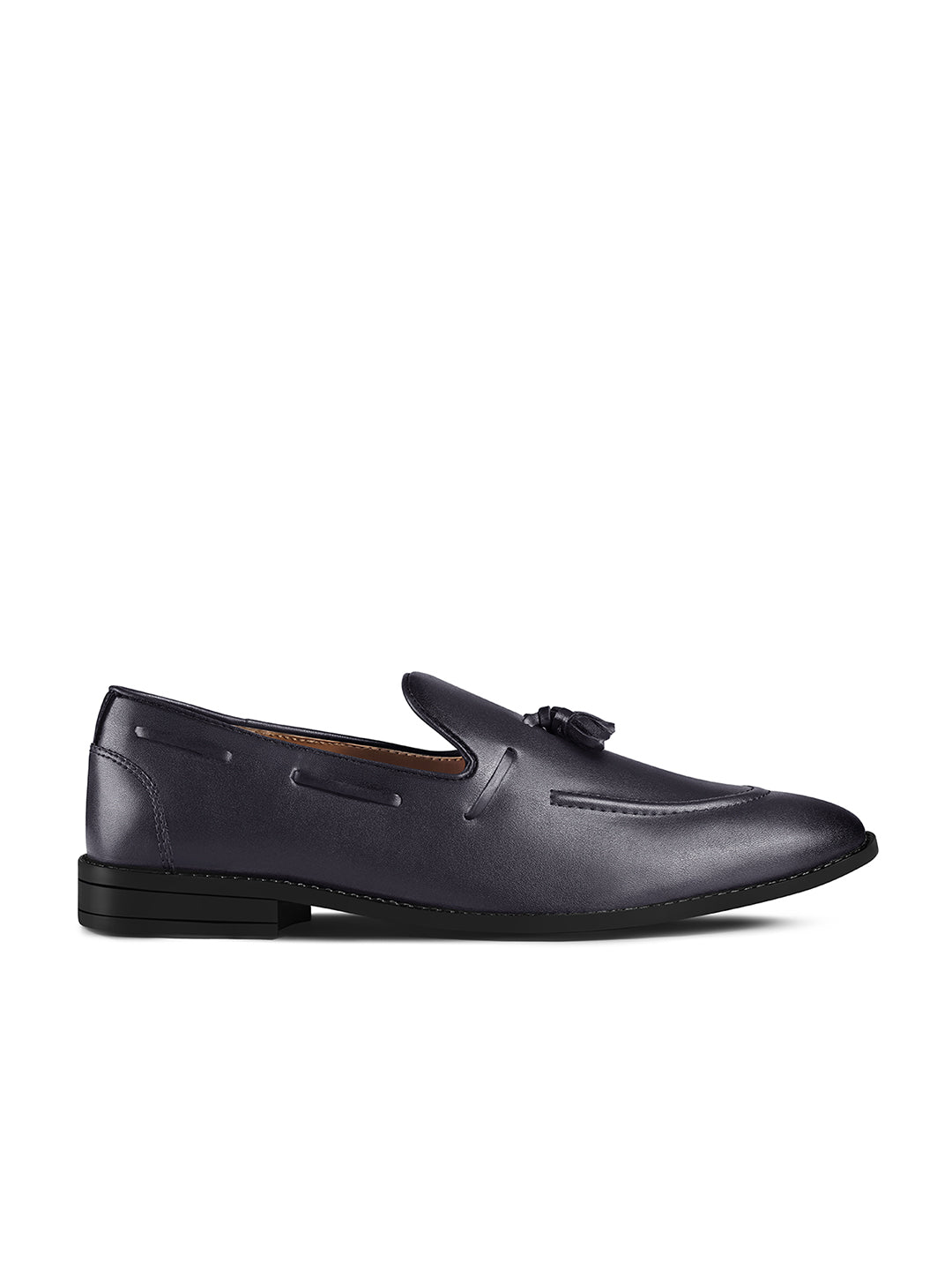 Federal Blue Handcrafted Tassel Moccasins Slipon