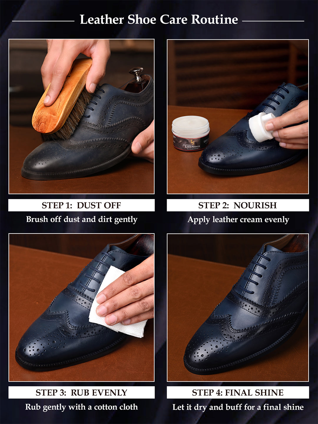 Neutral Leather Shoe Cream with Applicator For Leather items