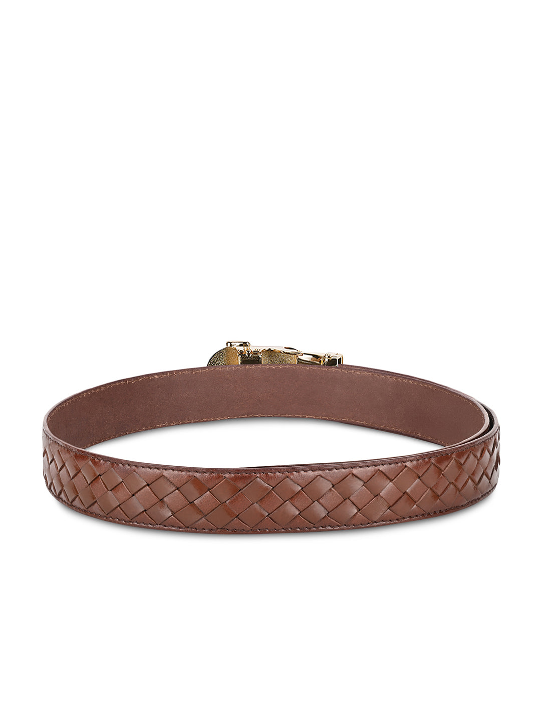 Premium VT Leather Men's Golden Buckle Auto Lock Belt